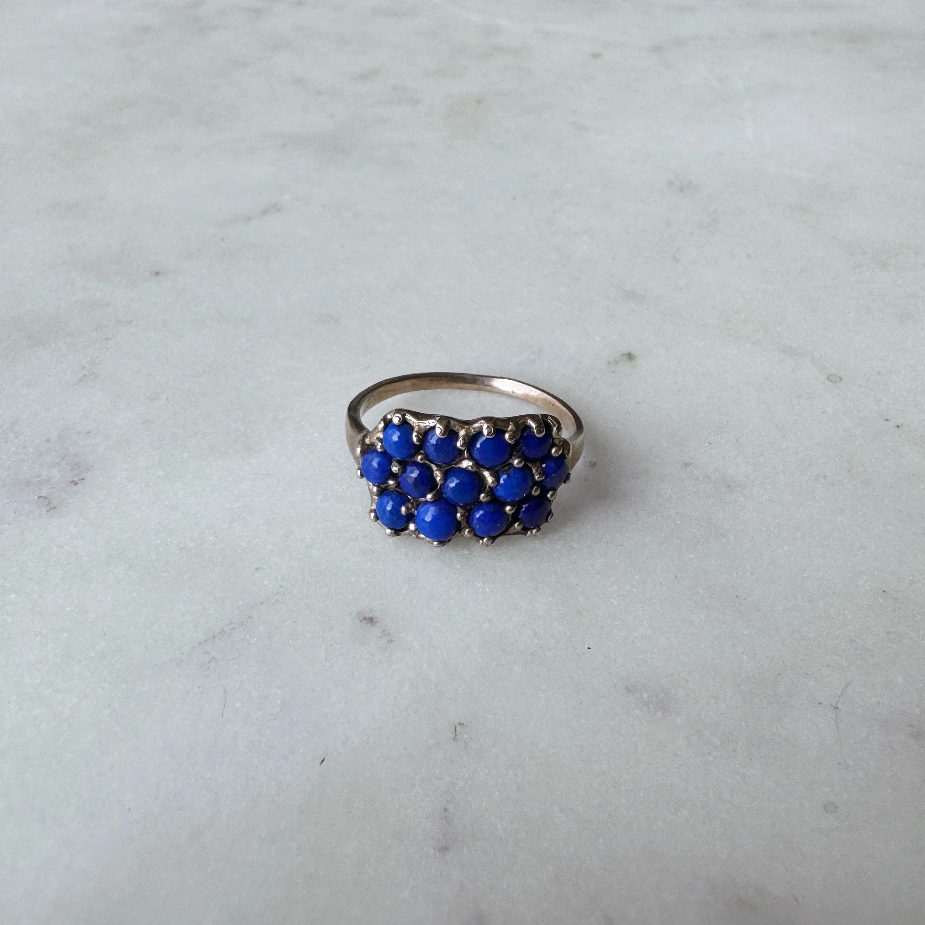 13 STONE LAPIS RING