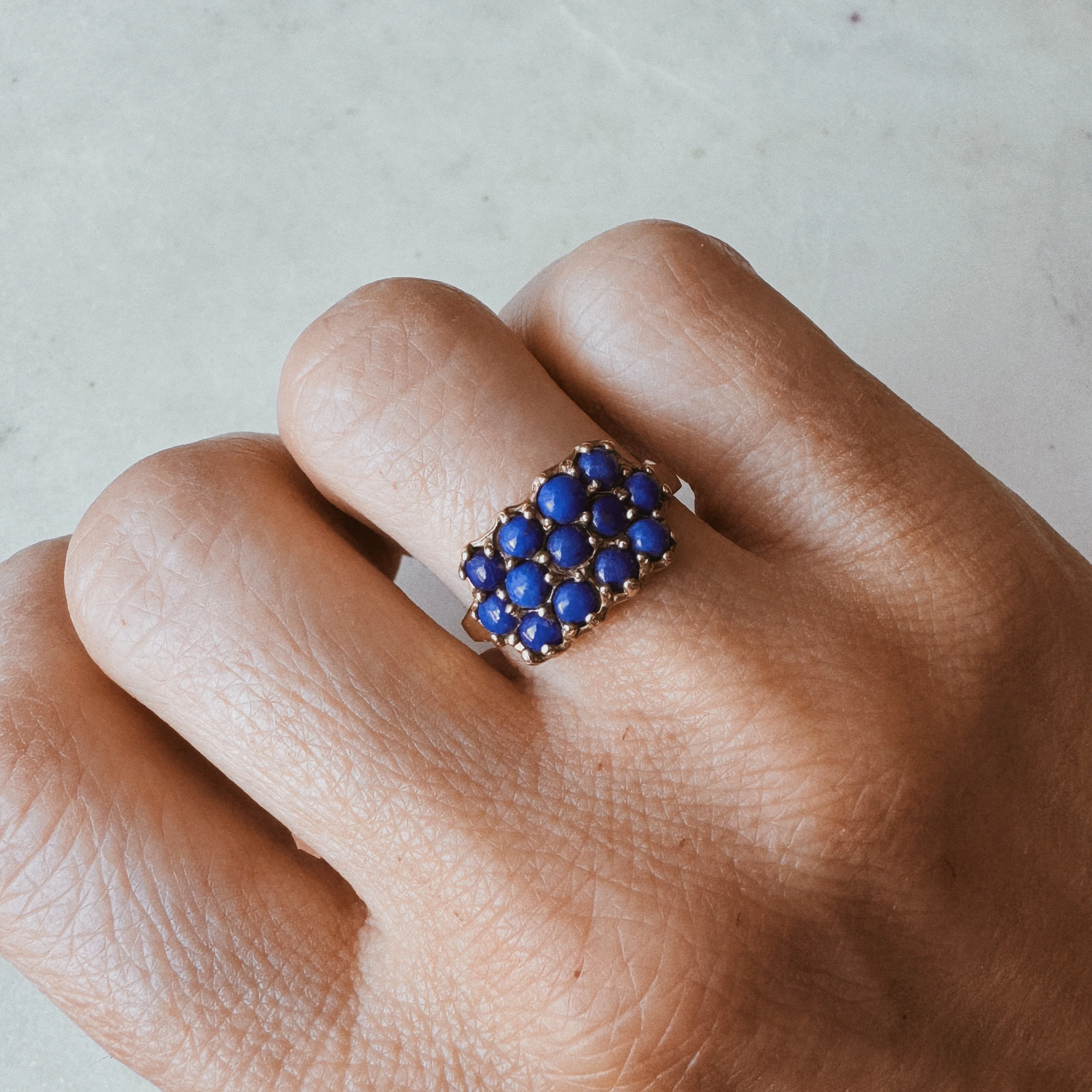13 STONE LAPIS RING - Image 2
