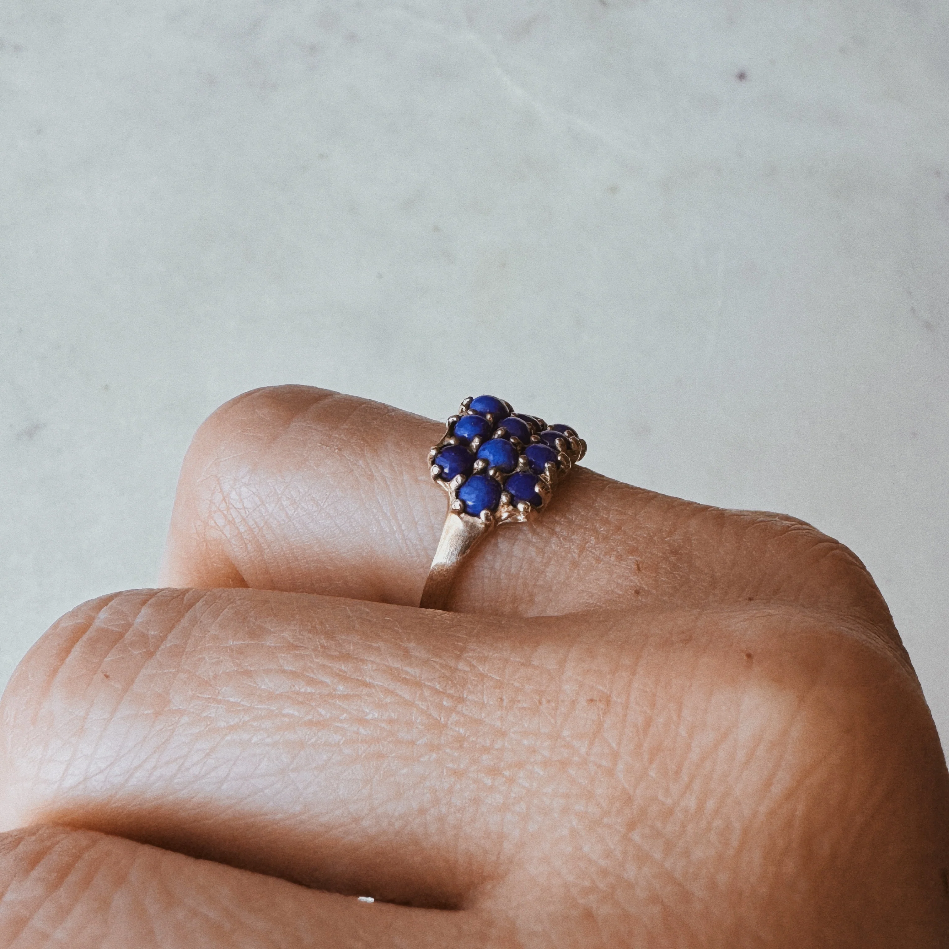 13 STONE LAPIS RING - Image 5