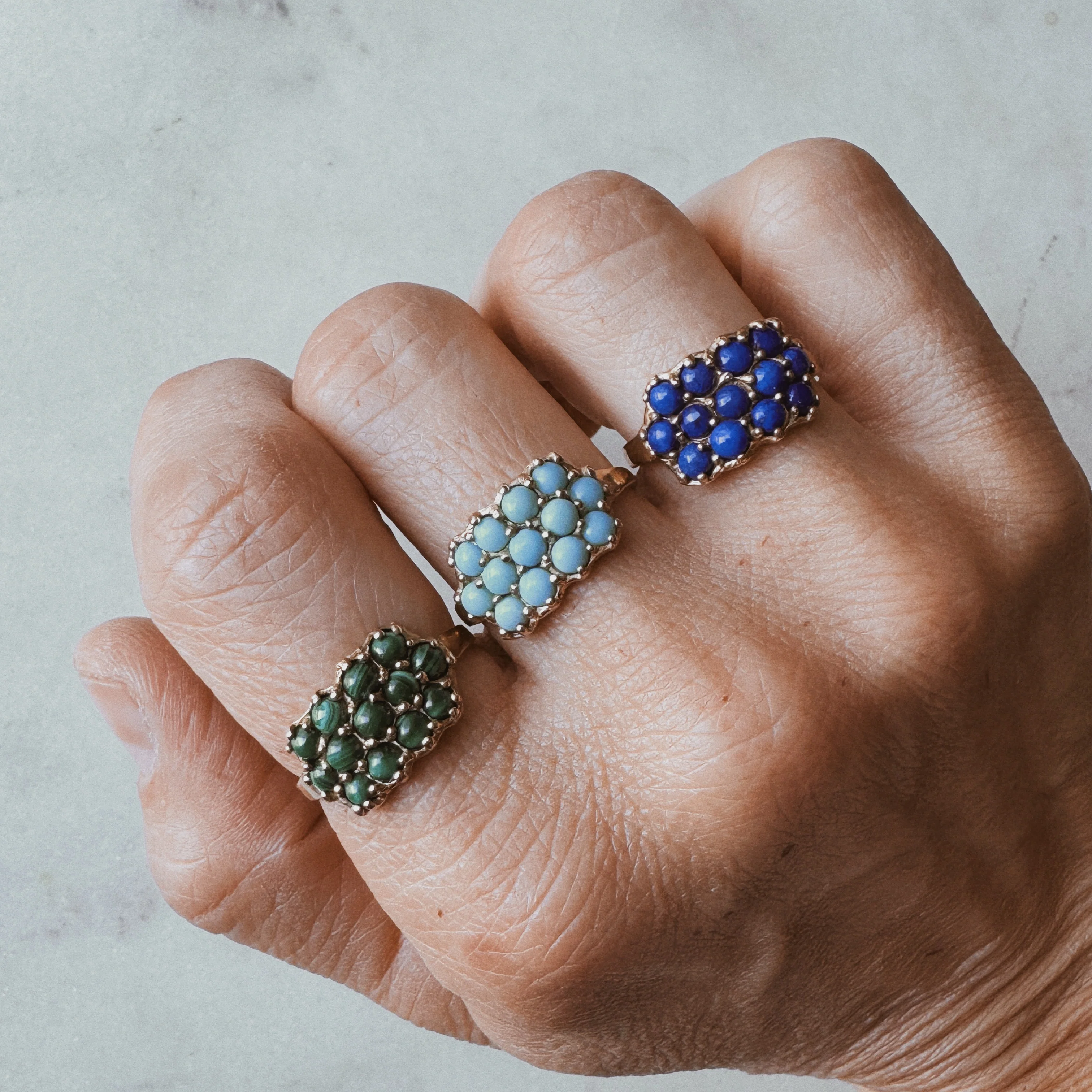 13 STONE LAPIS RING - Image 7
