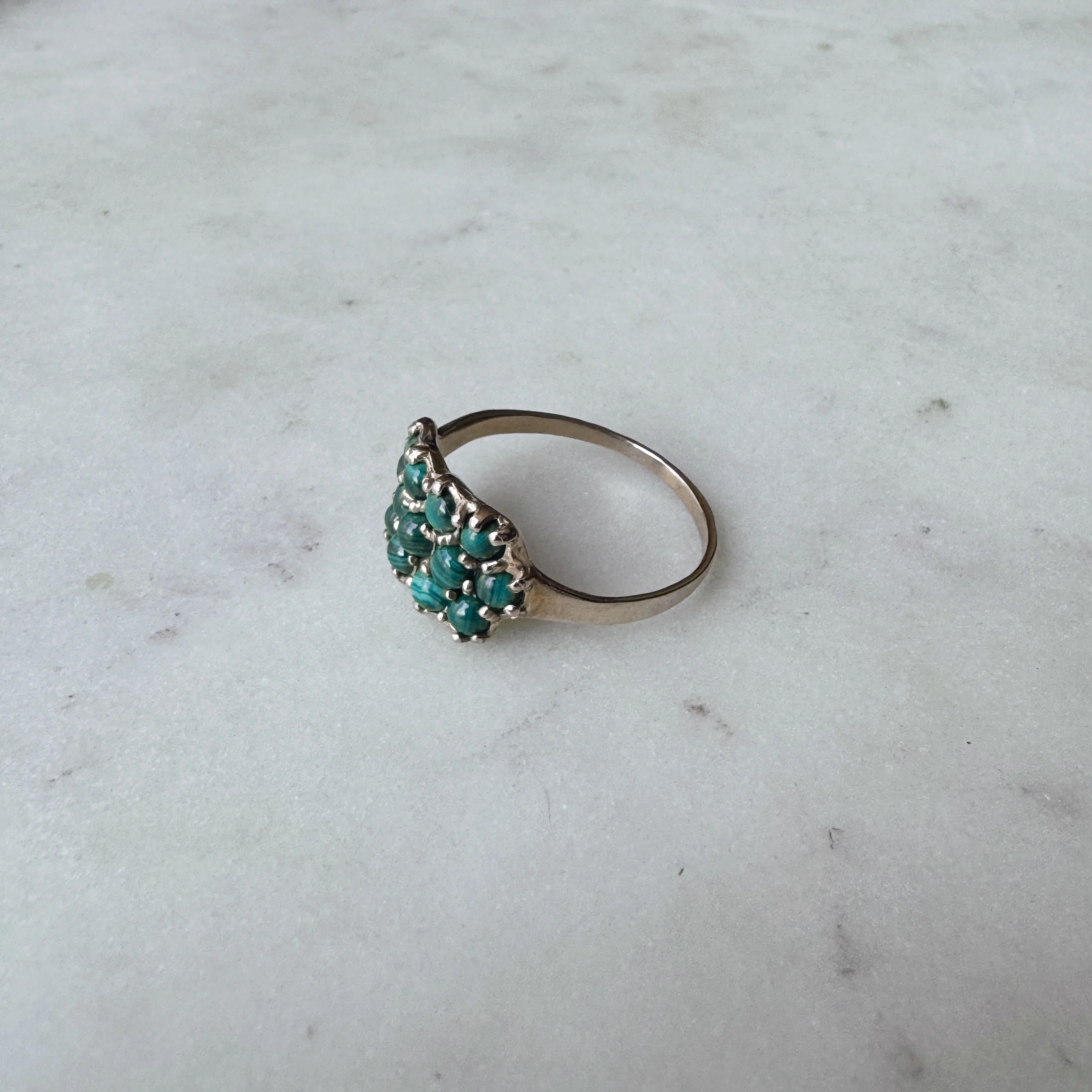13 STONE MALACHITE RING - Image 3