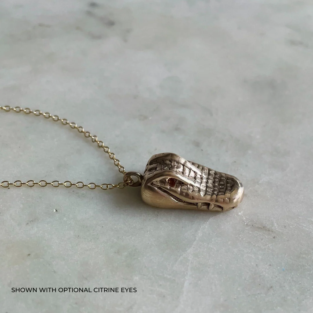 14K GOLD ALLIGATOR PENDANT - Image 6
