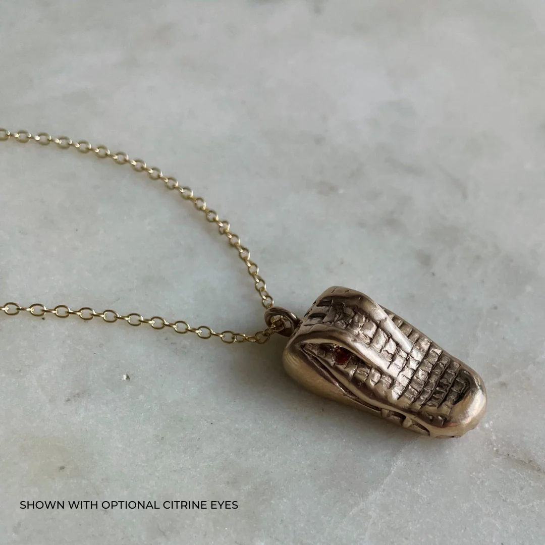 14K GOLD ALLIGATOR PENDANT - Image 7