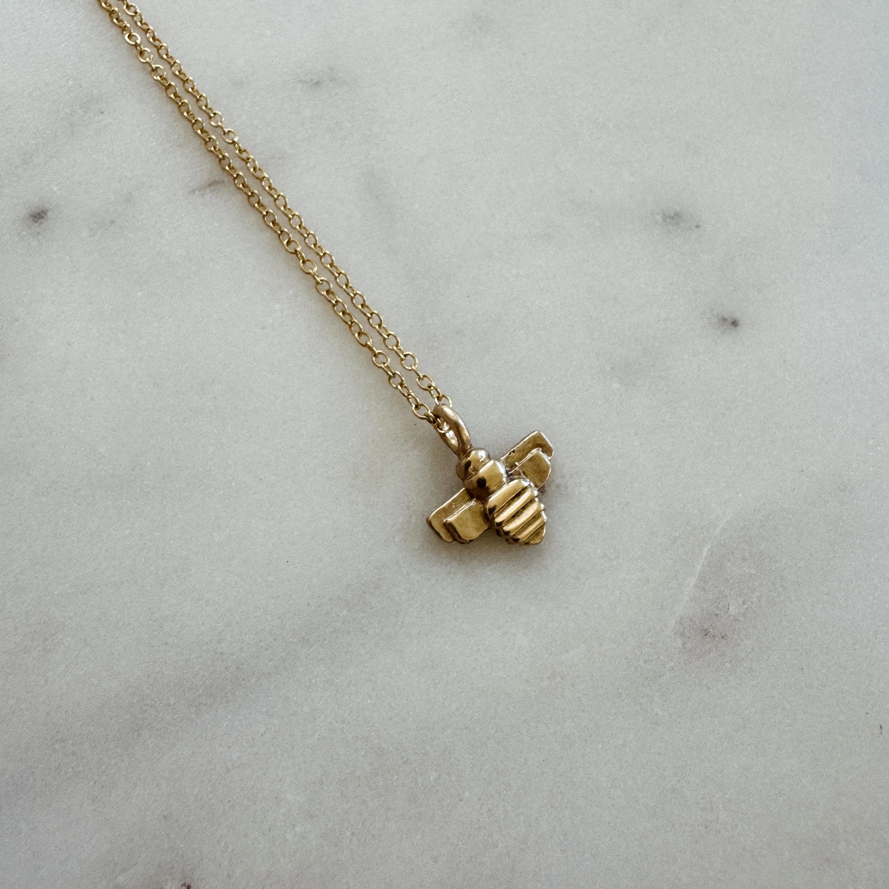 14K GOLD BEE PENDANT — SMALL - Image 3