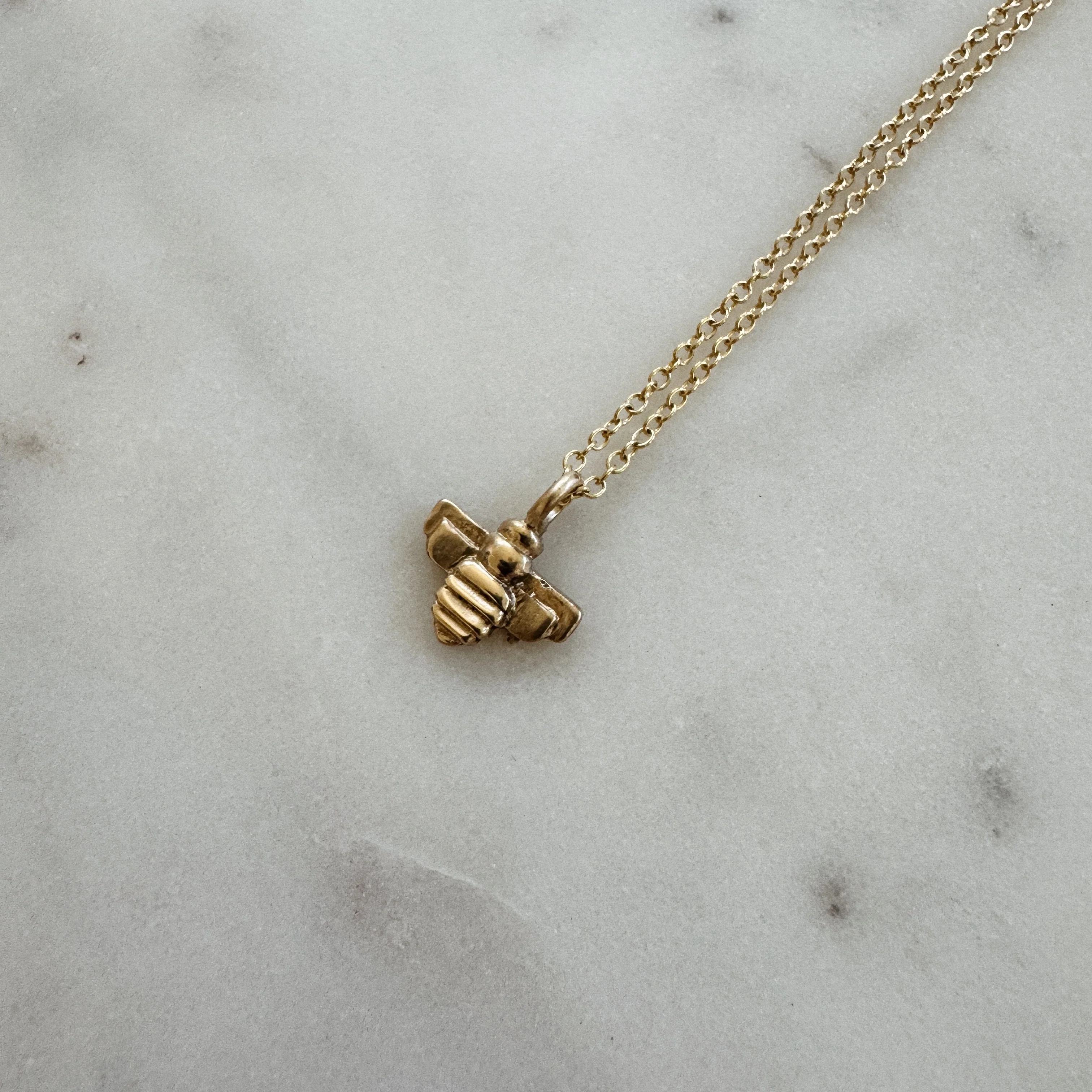 14K GOLD BEE PENDANT — SMALL - Image 4