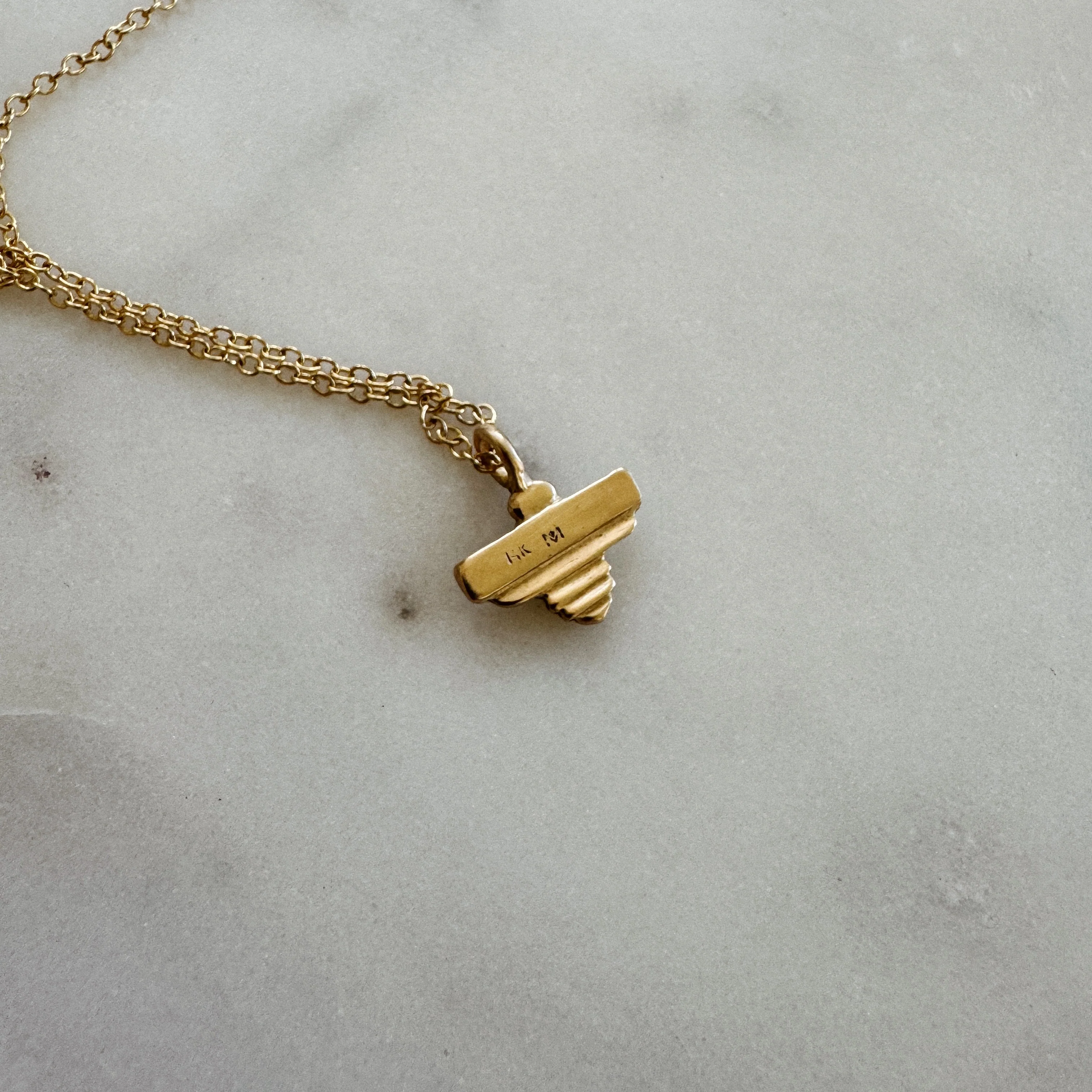 14K GOLD BEE PENDANT — SMALL - Image 5