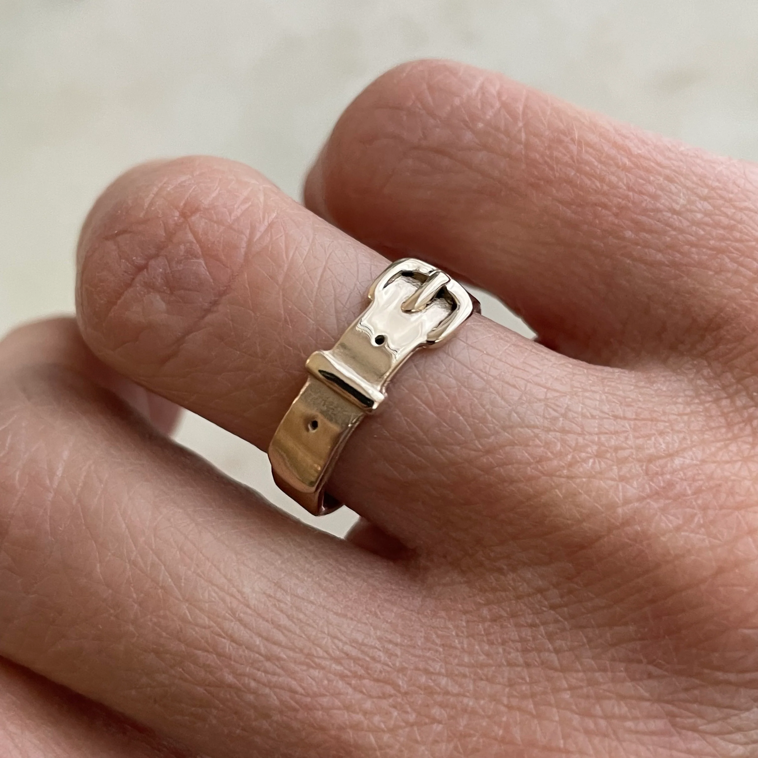 14K GOLD BELT RING - Image 4