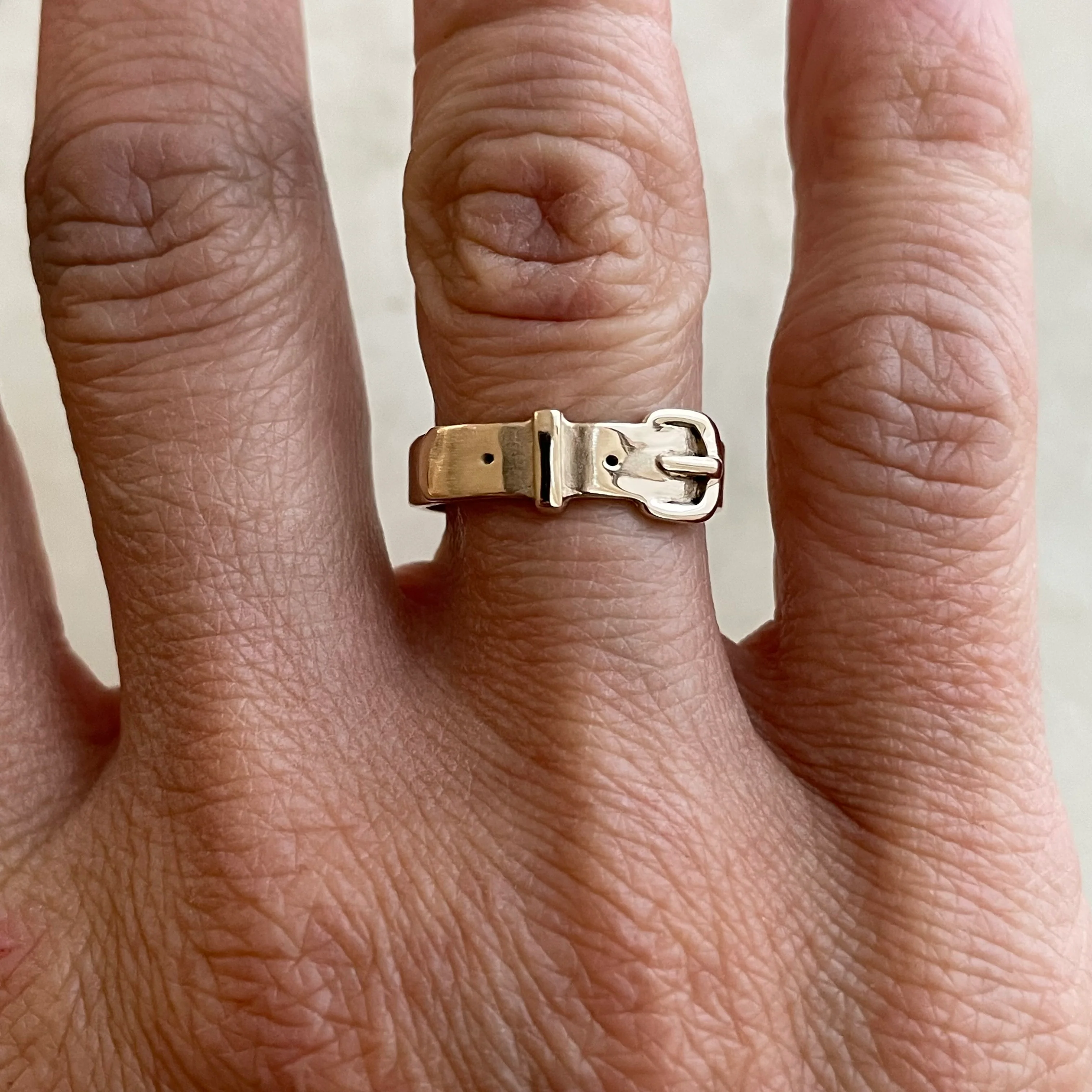 14K GOLD BELT RING - Image 5