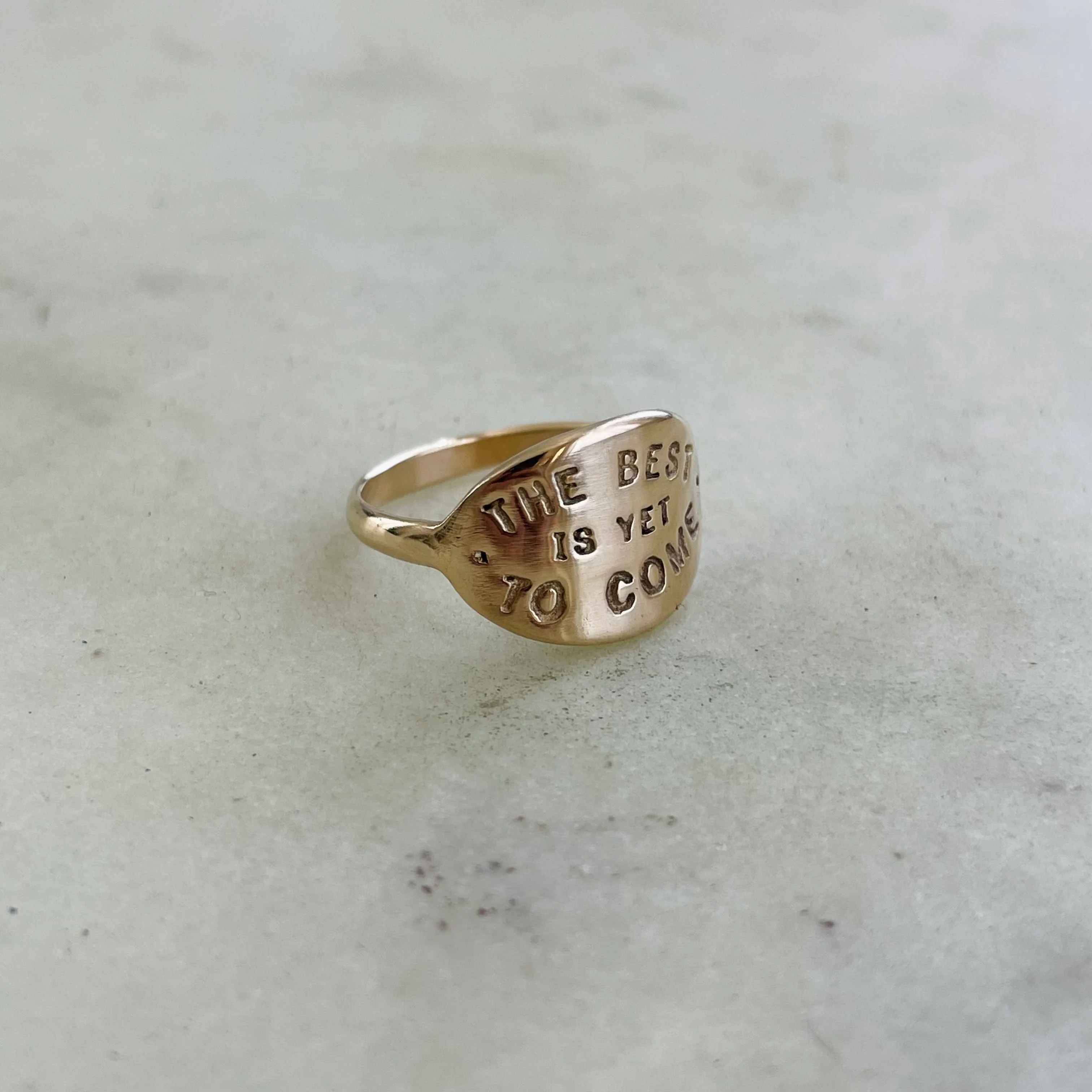 14K GOLD THE BEST IS YET TO COME RING - Image 3