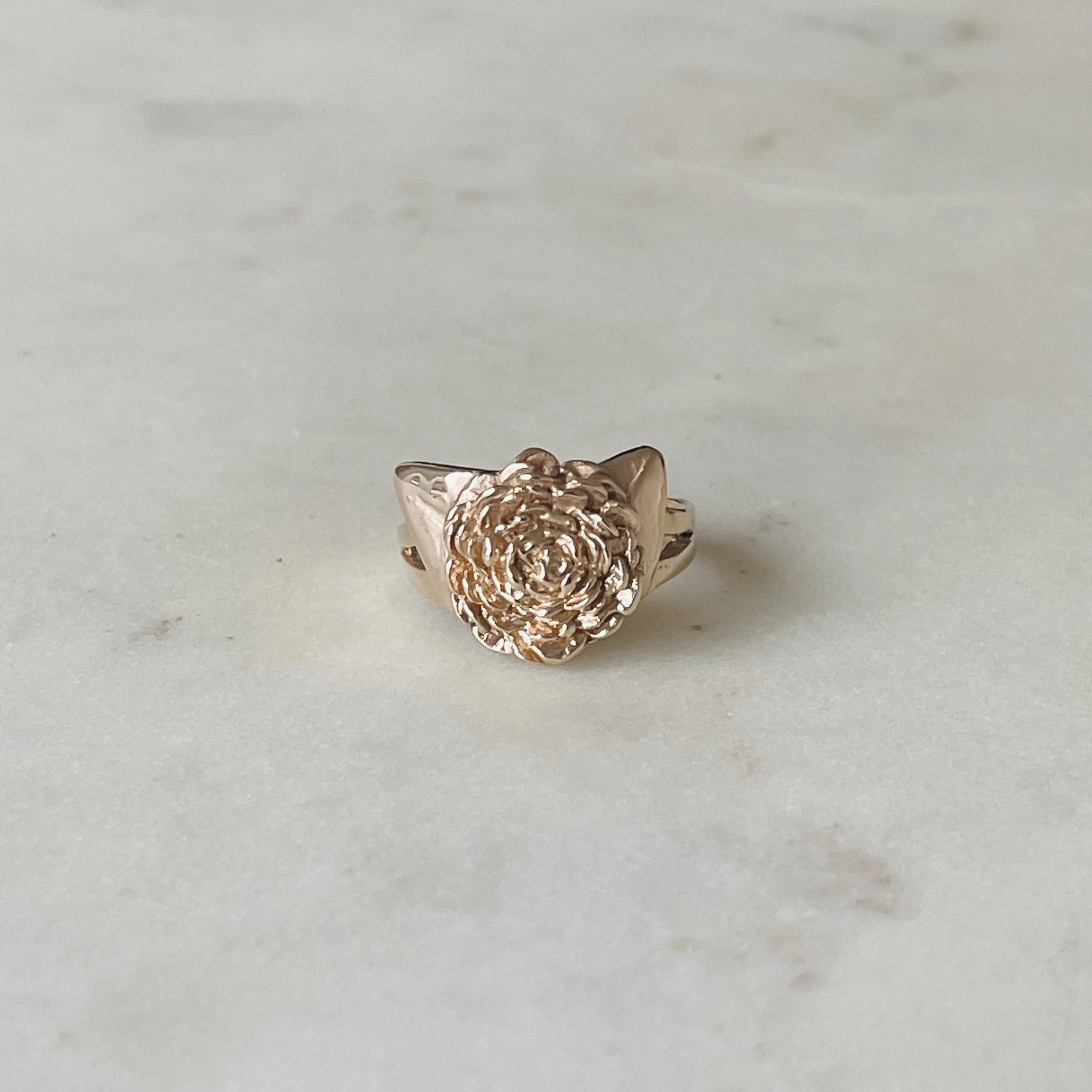 ARCHIVE — 14K GOLD CAMELLIA RING — LARGE