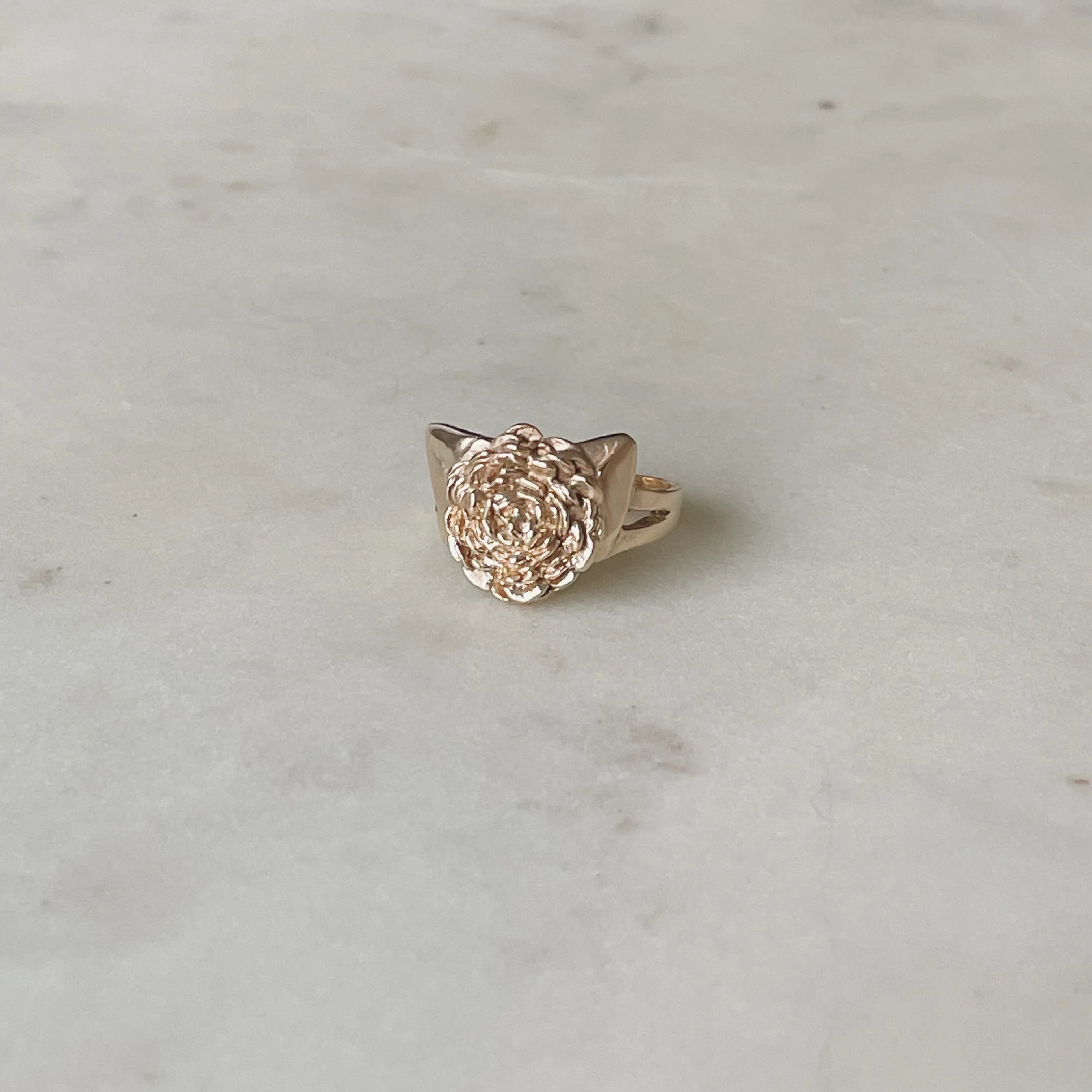 ARCHIVE — 14K GOLD CAMELLIA RING — LARGE - Image 3
