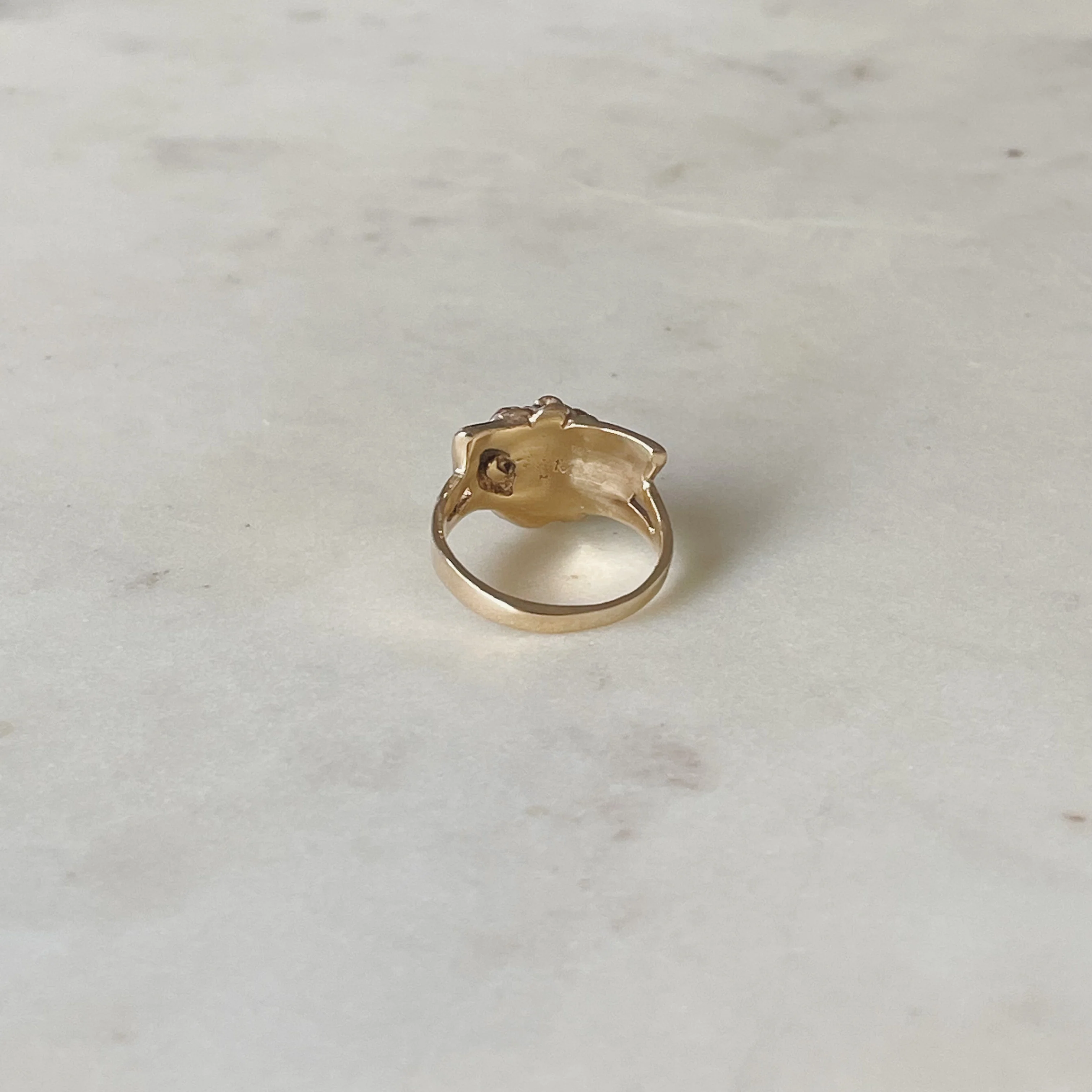 ARCHIVE — 14K GOLD CAMELLIA RING — LARGE - Image 5
