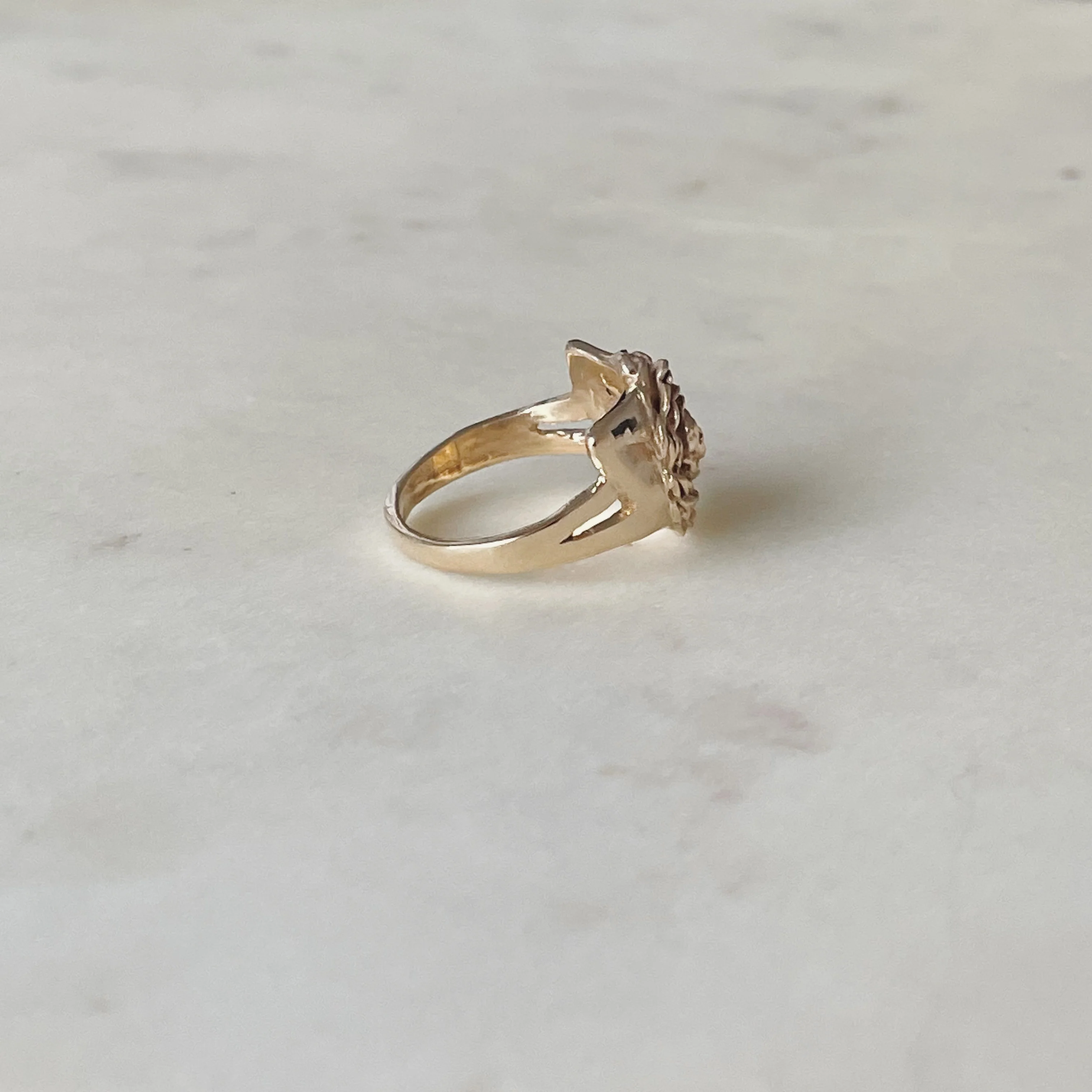 ARCHIVE — 14K GOLD CAMELLIA RING — LARGE - Image 7