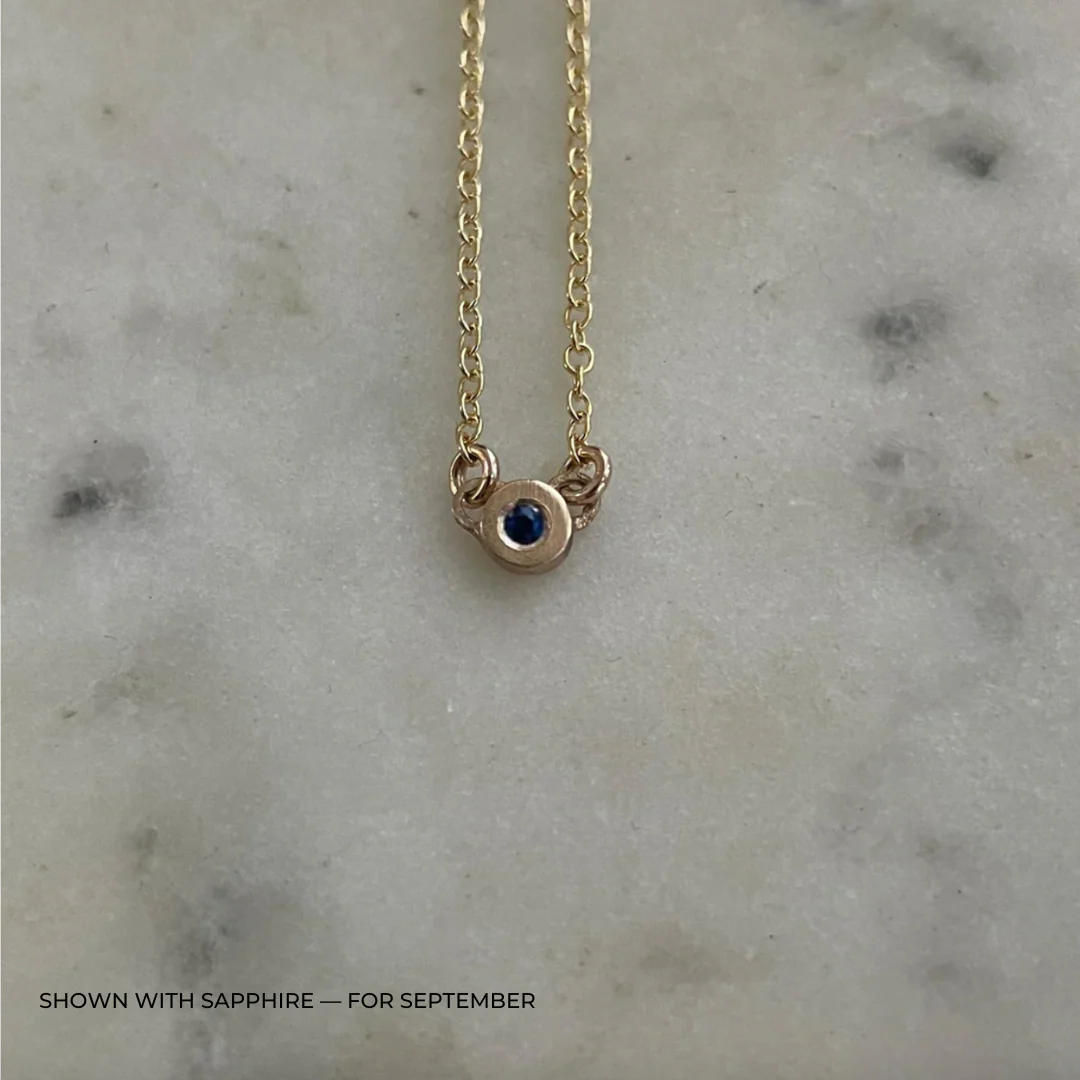 ARCHIVE — 14K GOLD GRACE BAR NECKLACE + BIRTHSTONE - Image 10