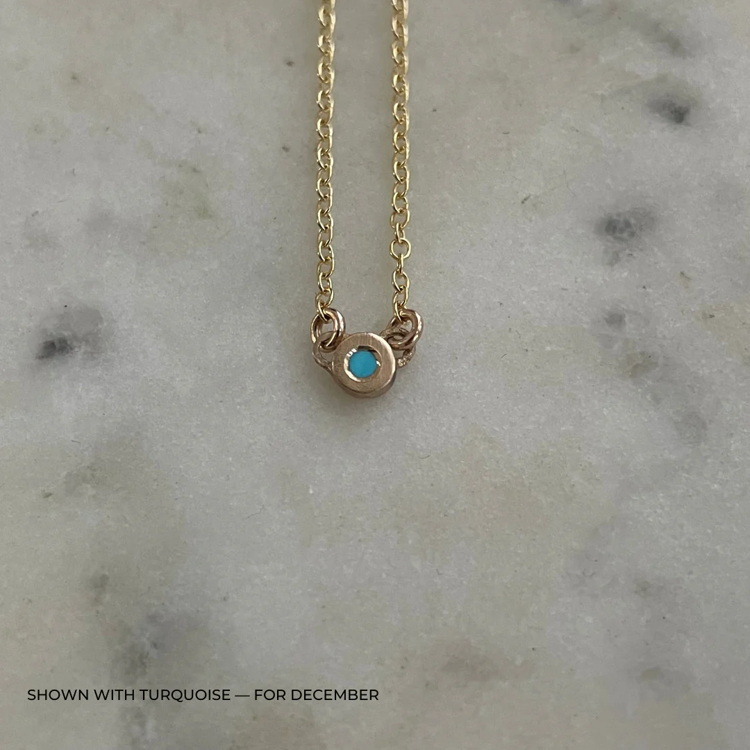 ARCHIVE — 14K GOLD GRACE BAR NECKLACE + BIRTHSTONE - Image 14