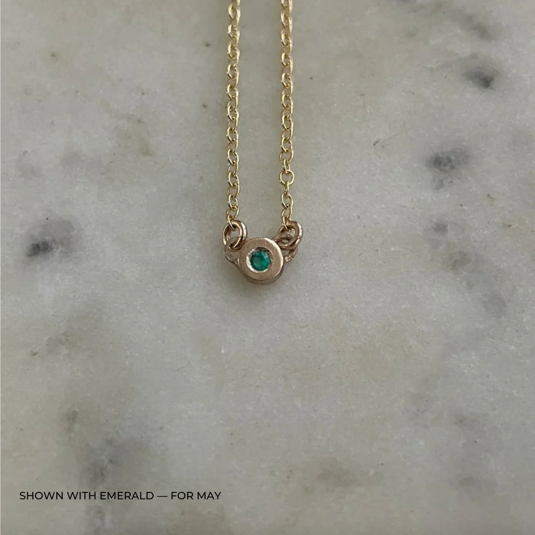 ARCHIVE — 14K GOLD GRACE BAR NECKLACE + BIRTHSTONE - Image 6