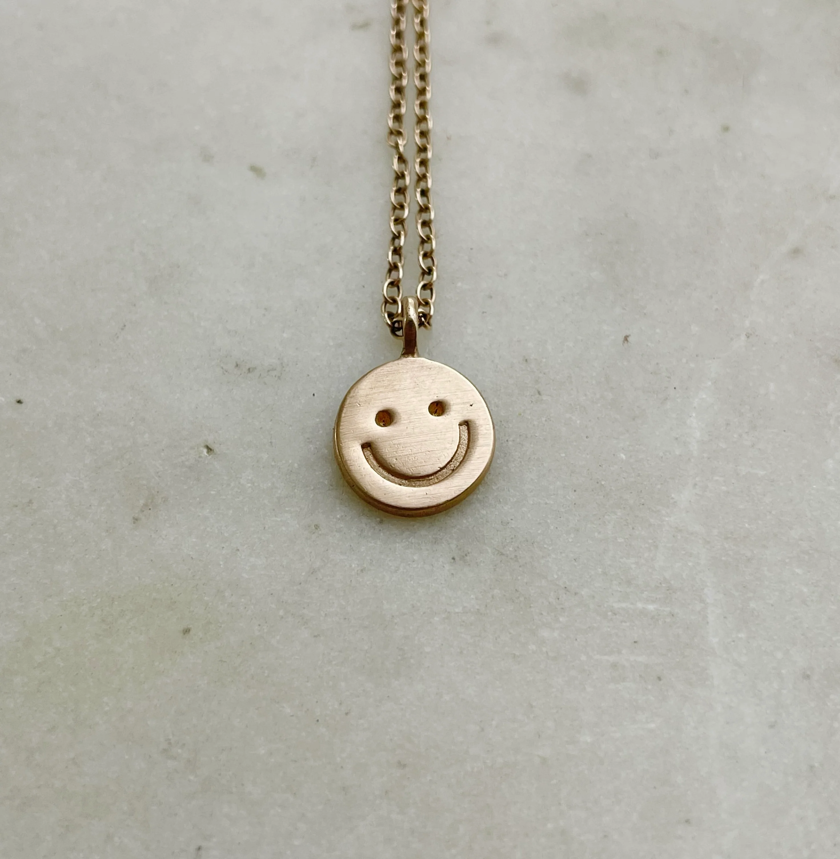 ARCHIVE — 14K GOLD HAPPY FACE PENDANT
