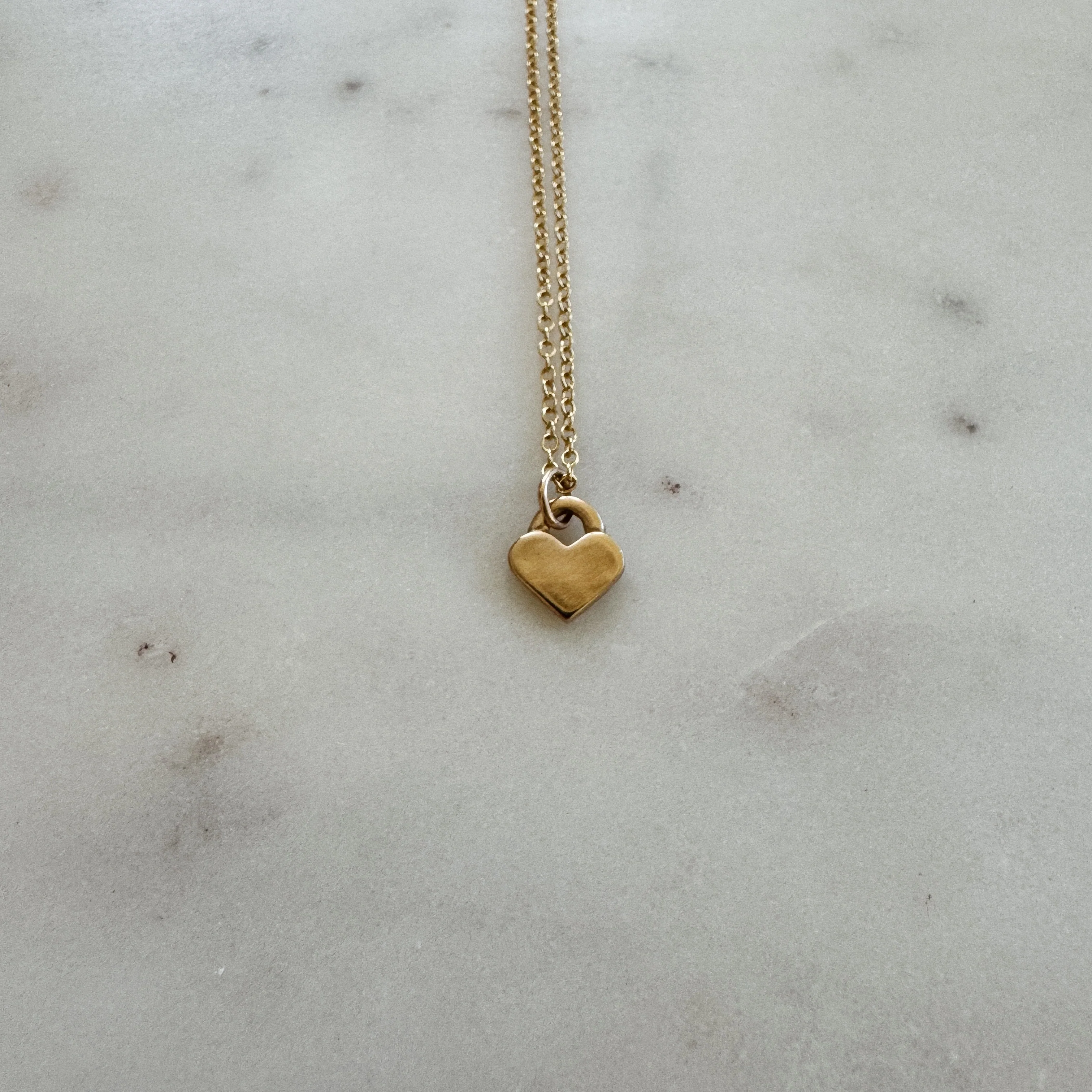 14K GOLD HEART PENDANT — SMALL