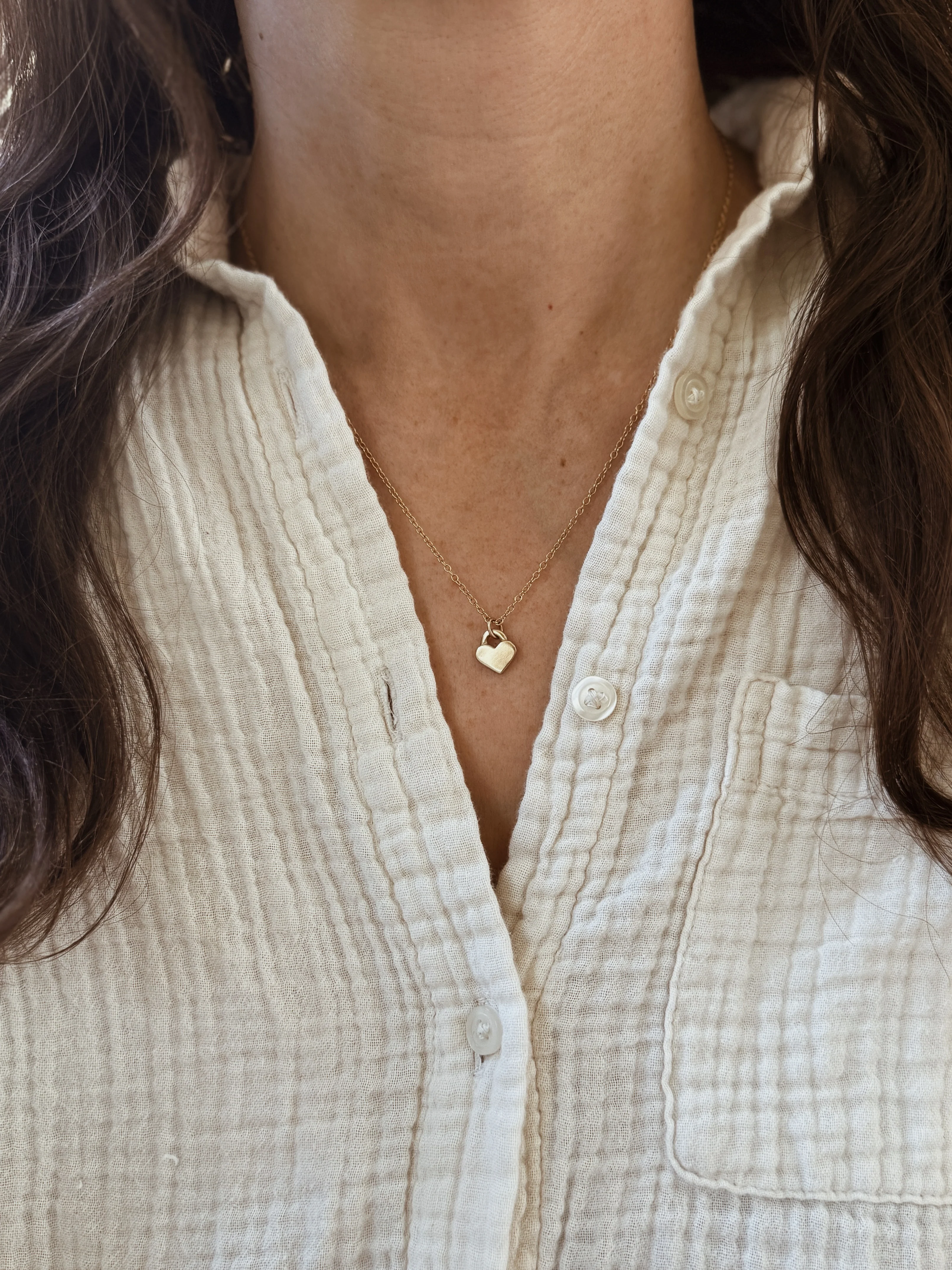 14K GOLD HEART PENDANT — SMALL - Image 2