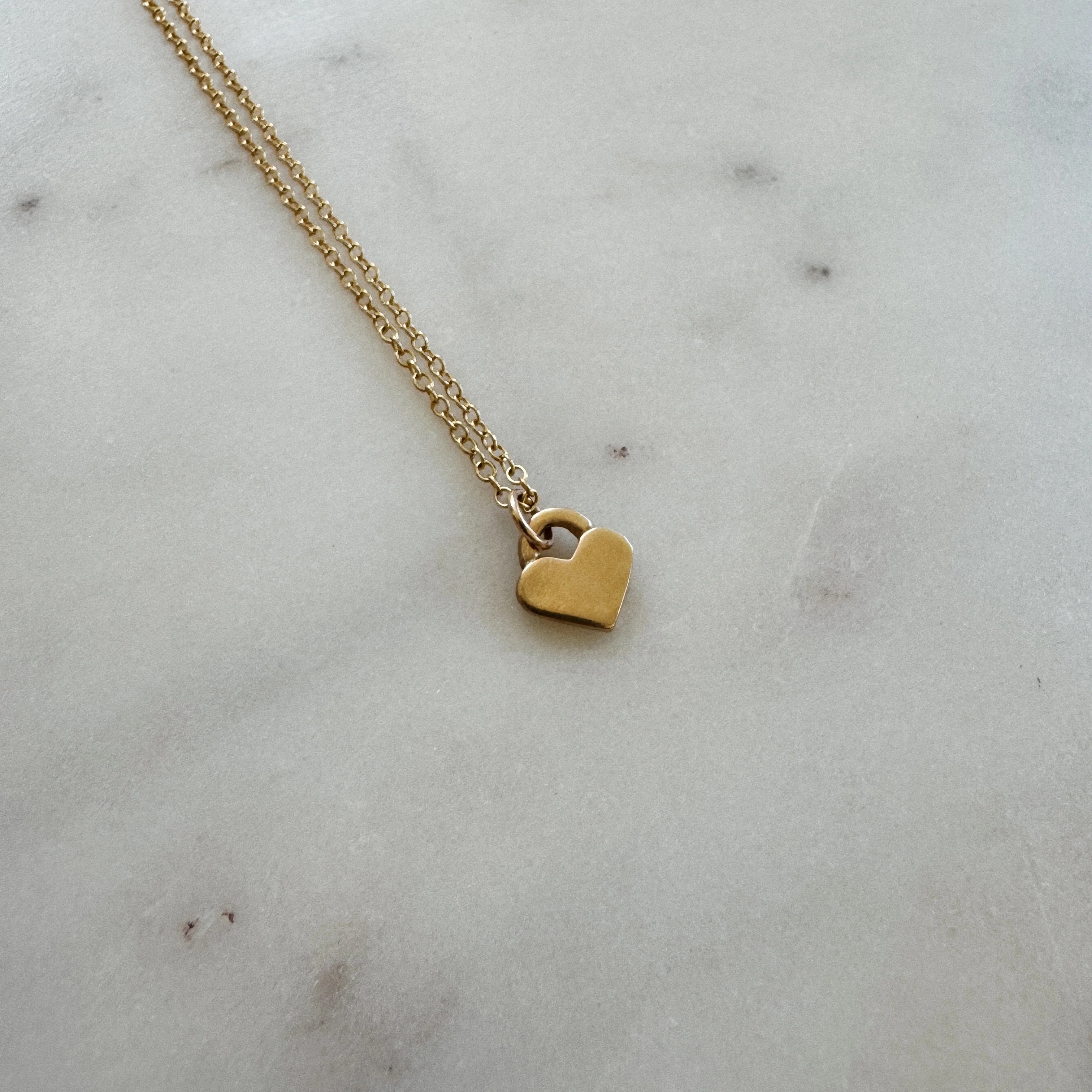 14K GOLD HEART PENDANT — SMALL - Image 3