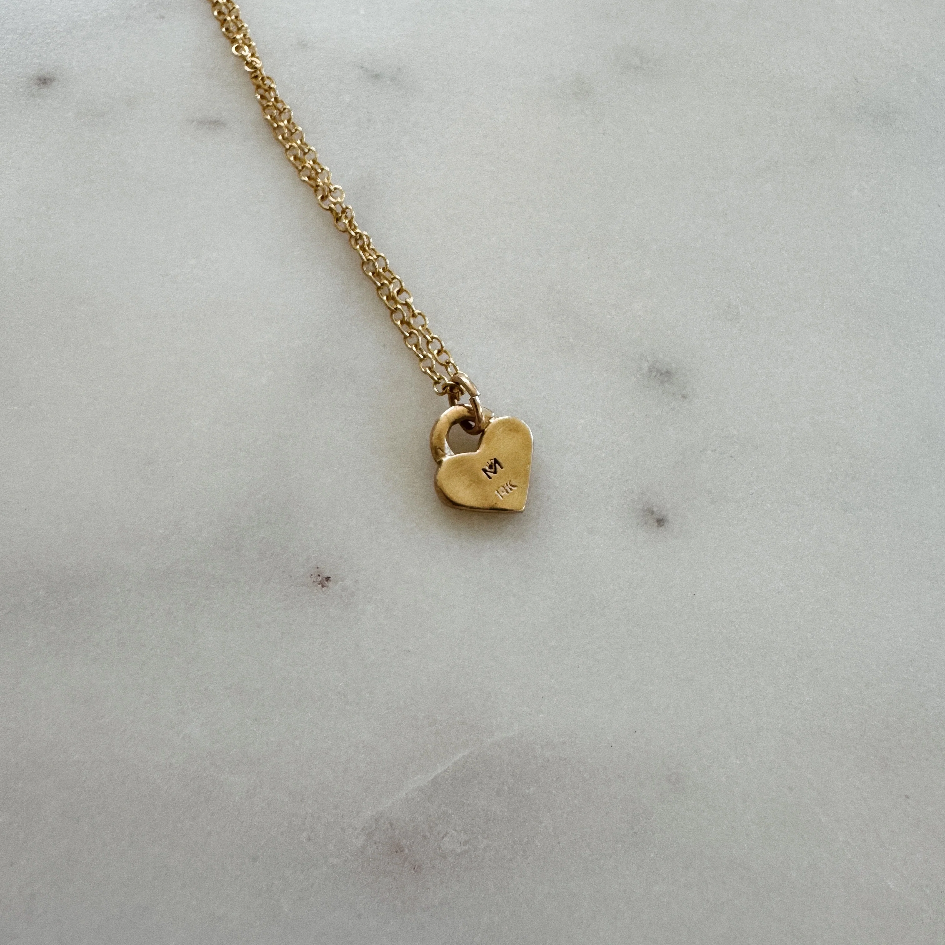 14K GOLD HEART PENDANT — SMALL - Image 5