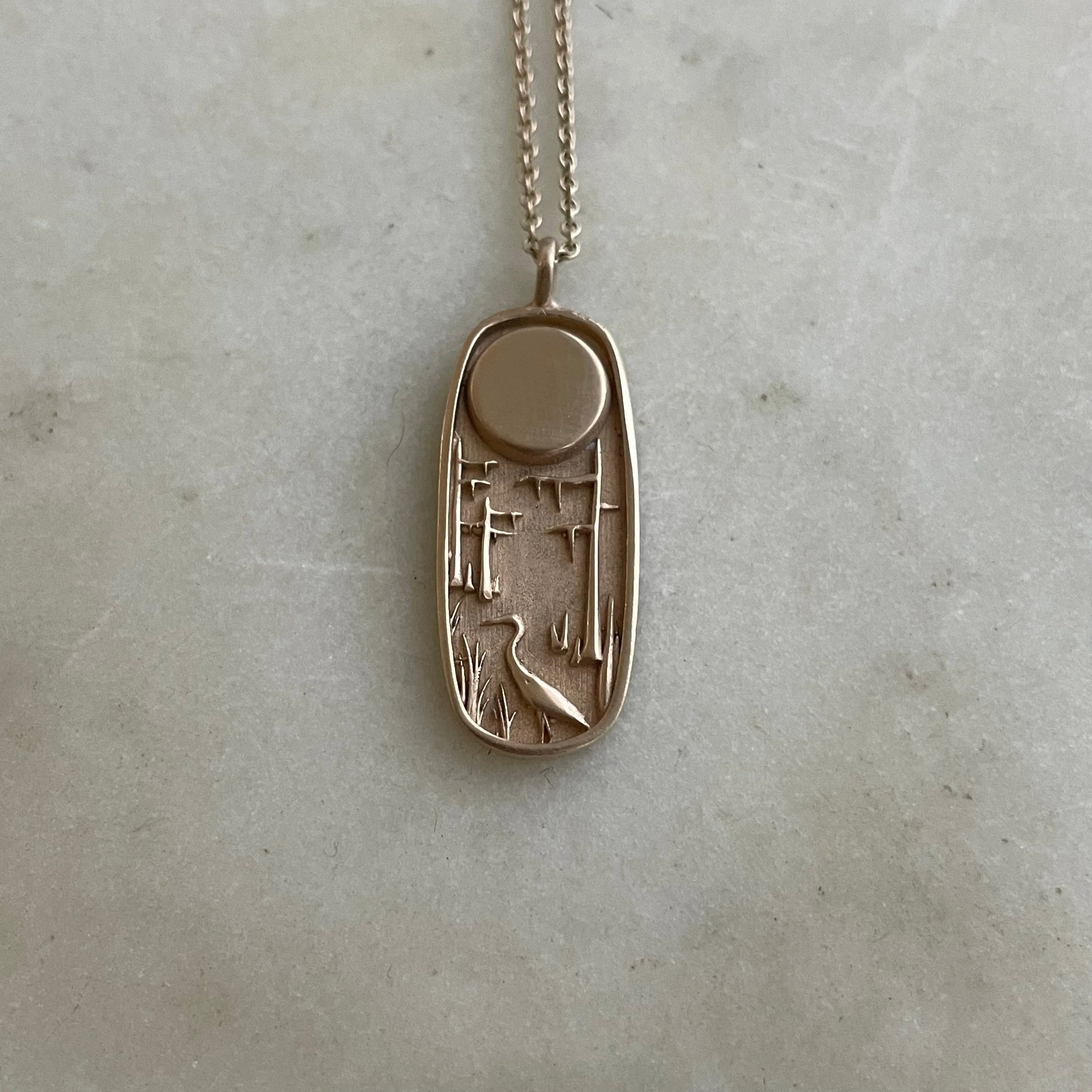 14K GOLD LOUISIANA WILD PENDANT — LARGE - Image 3