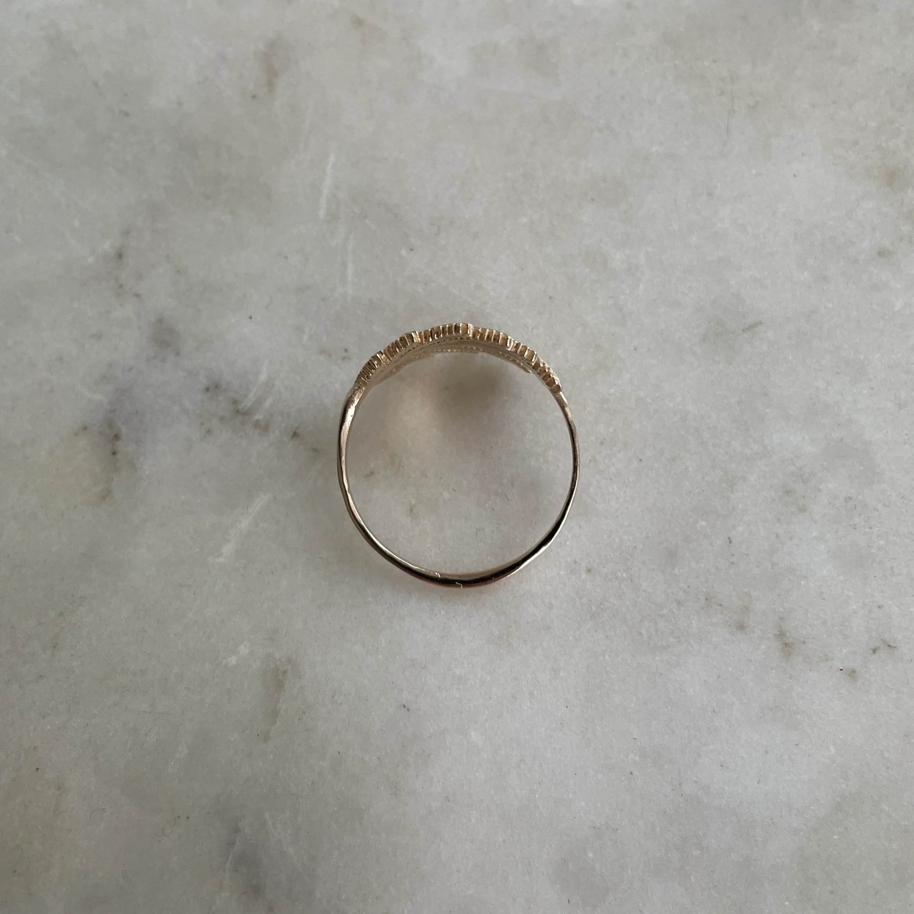 14K GOLD MIMOSA LEAF RING - Image 6