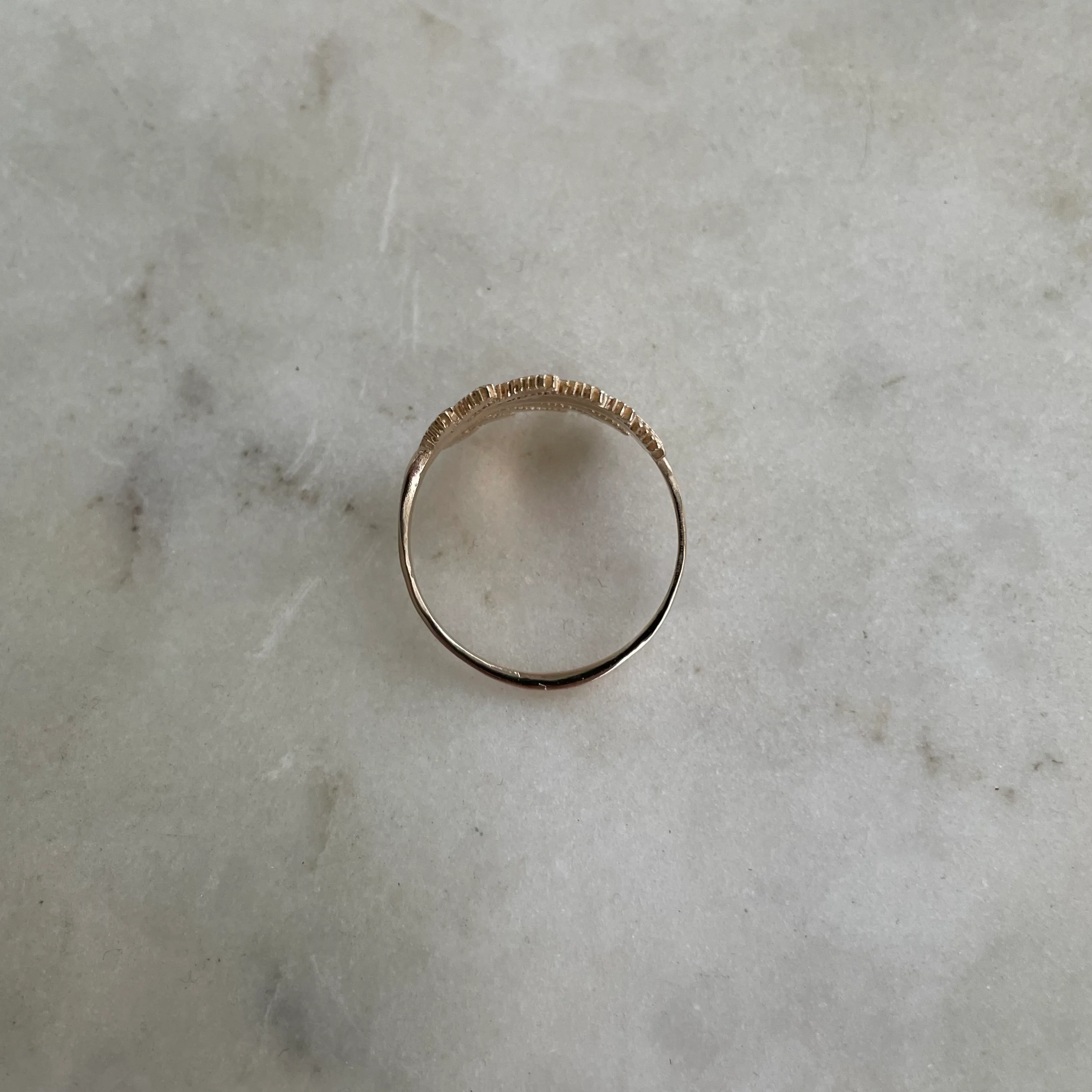 14K GOLD MIMOSA LEAF RING - Image 7
