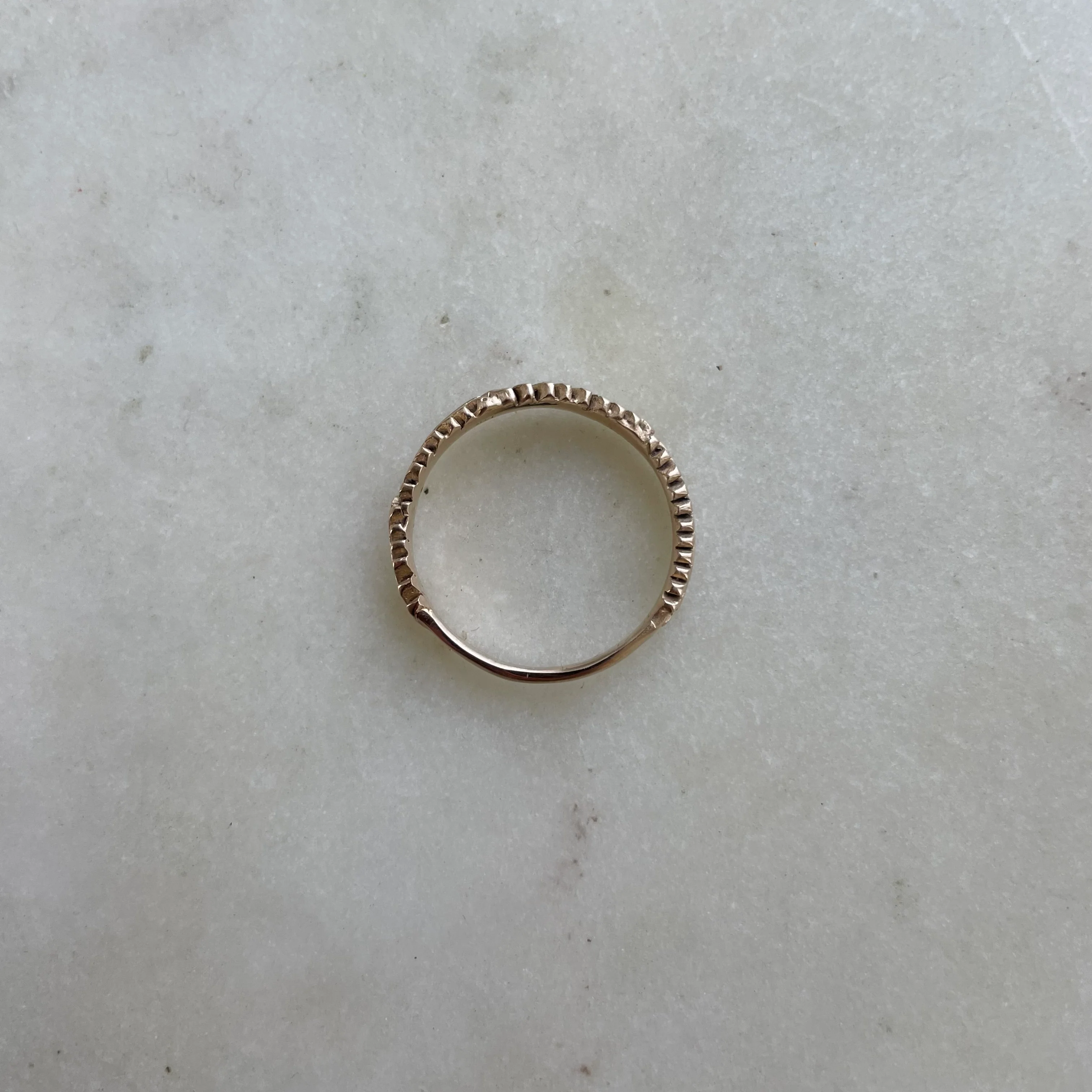 14K GOLD MIMOSA SPRIG RING - Image 6