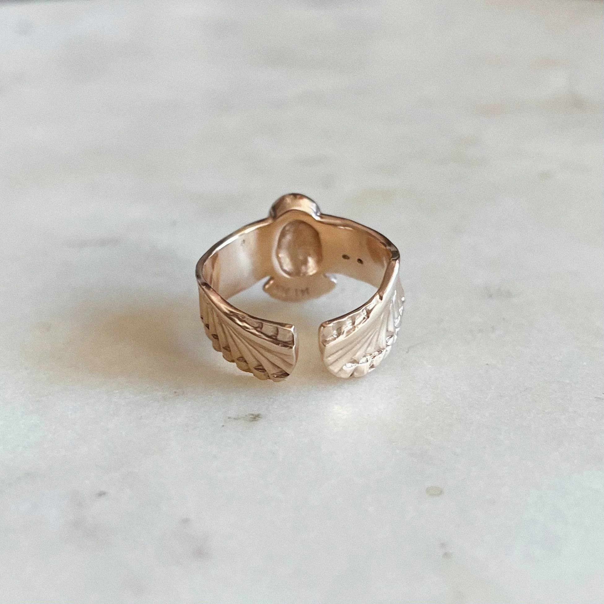 14K GOLD OWL RING - Image 5