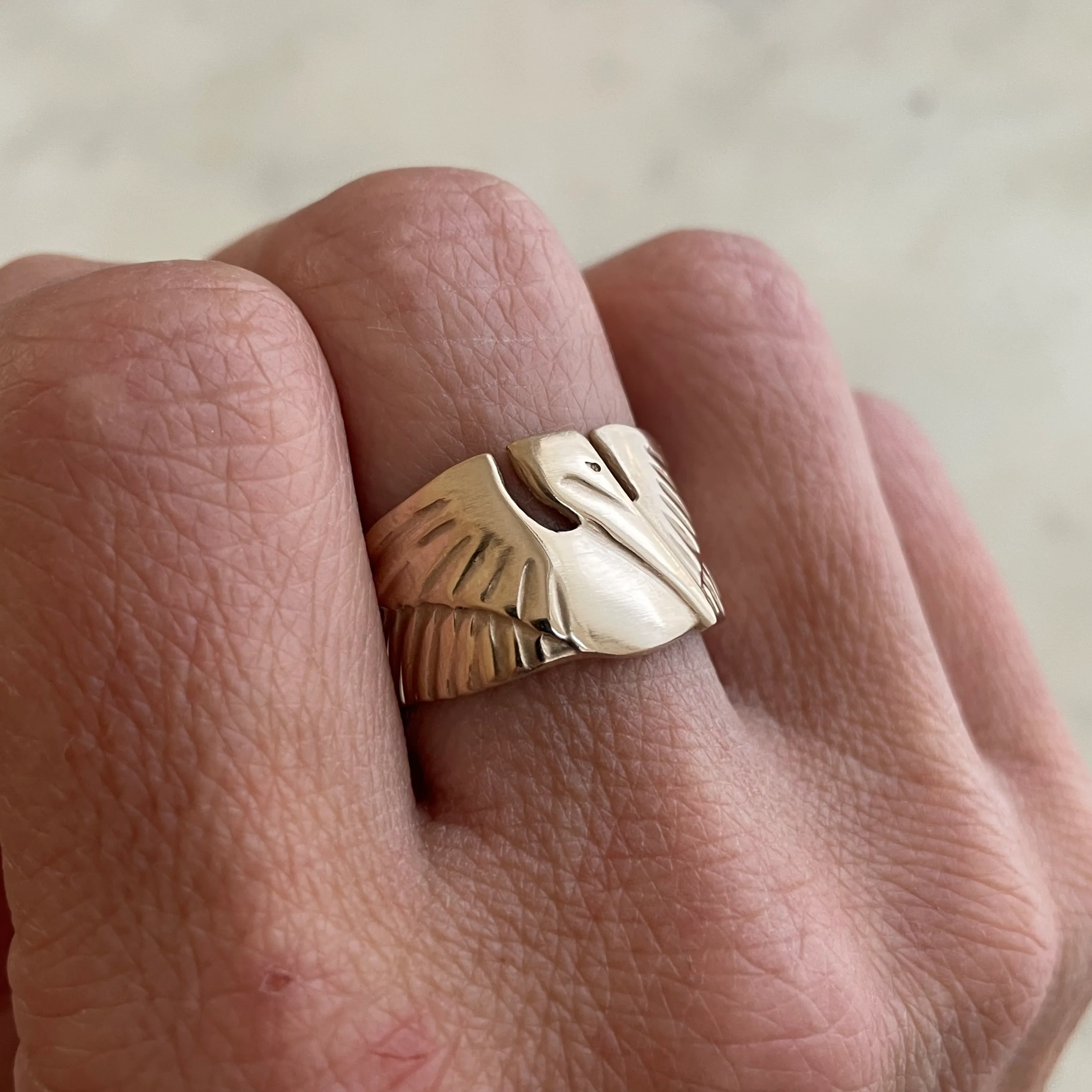 14K GOLD PELICAN RING - Image 7