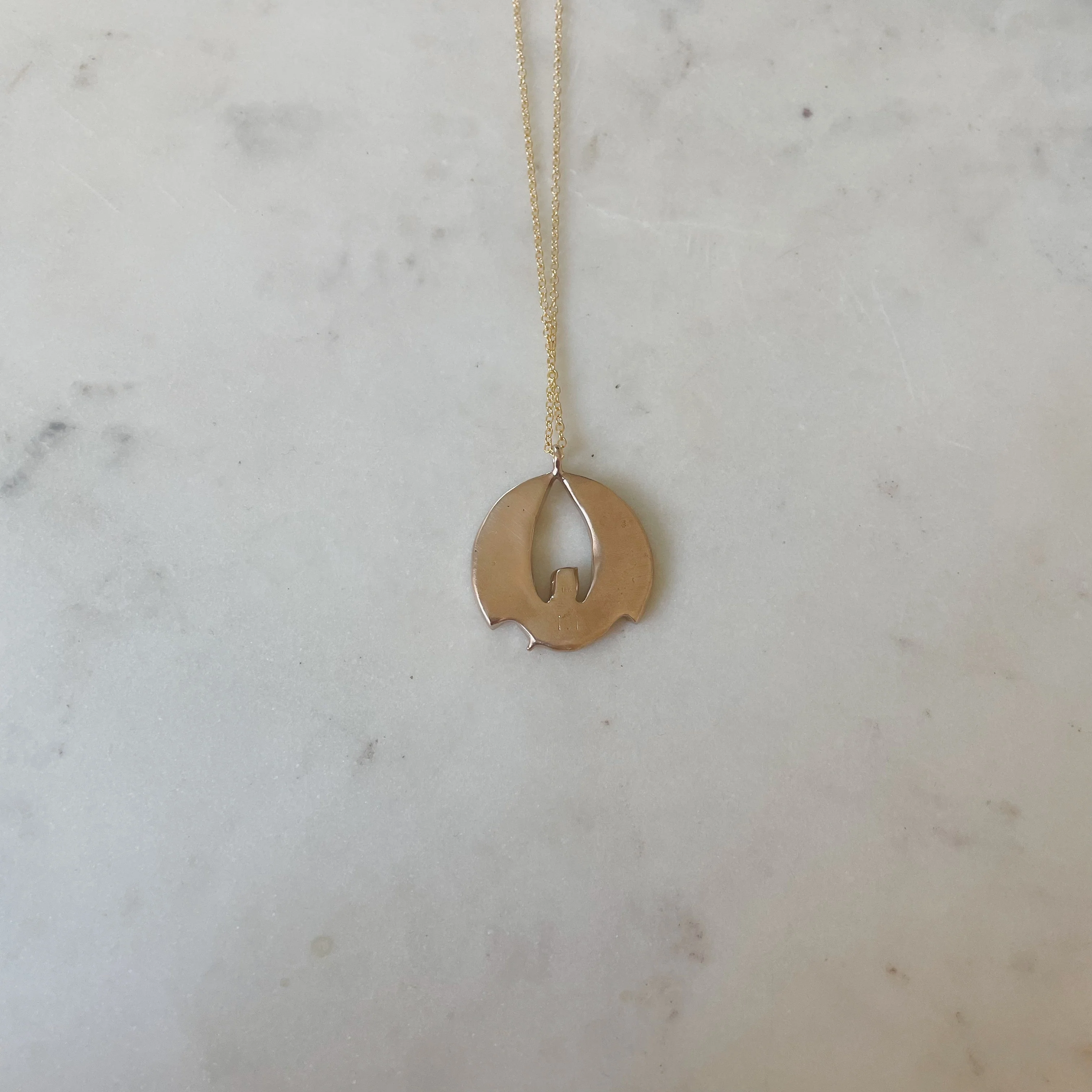 14K GOLD PELICAN RISING PENDANT — LARGE - Image 6