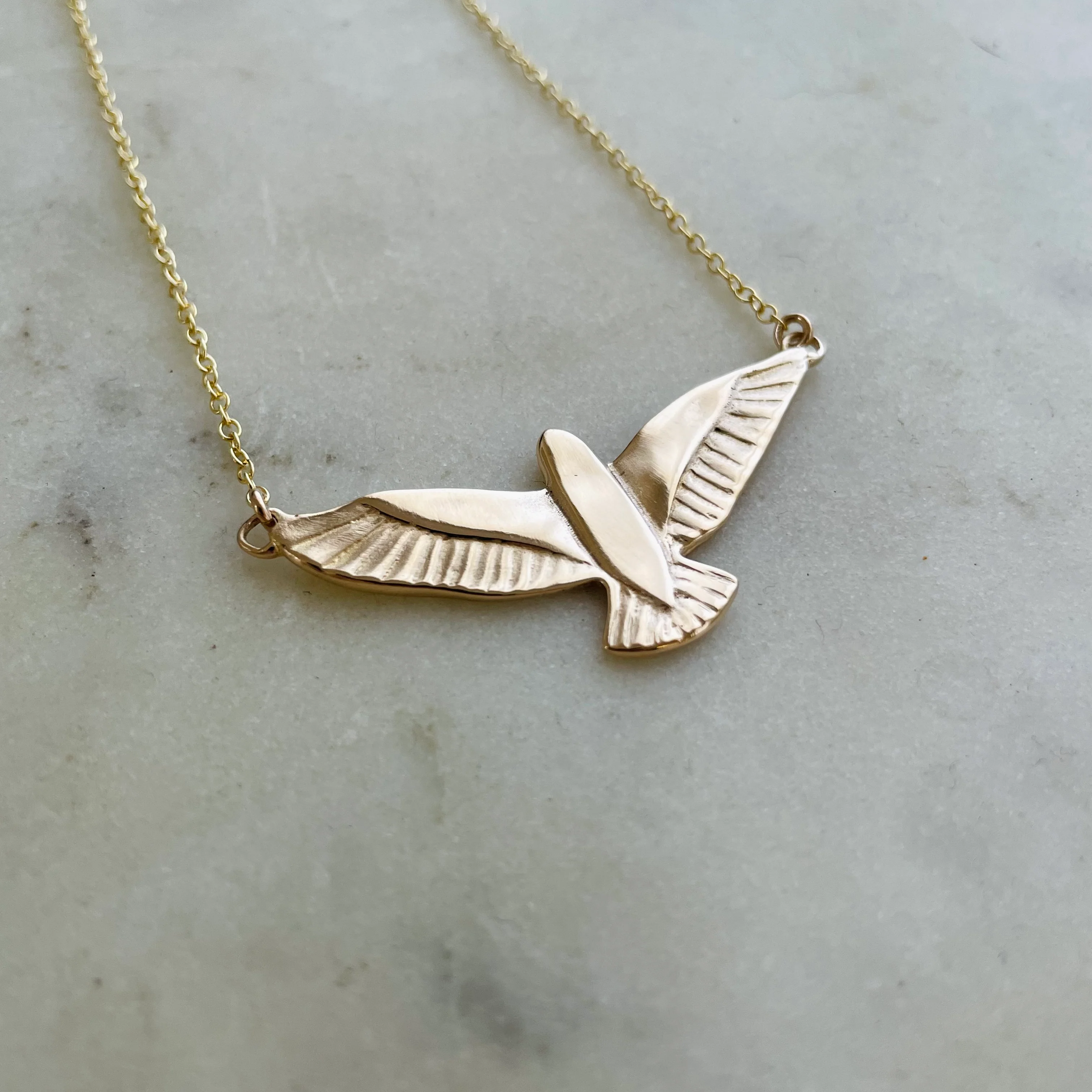 14K GOLD PURPLE MARTIN NECKLACE - Image 3