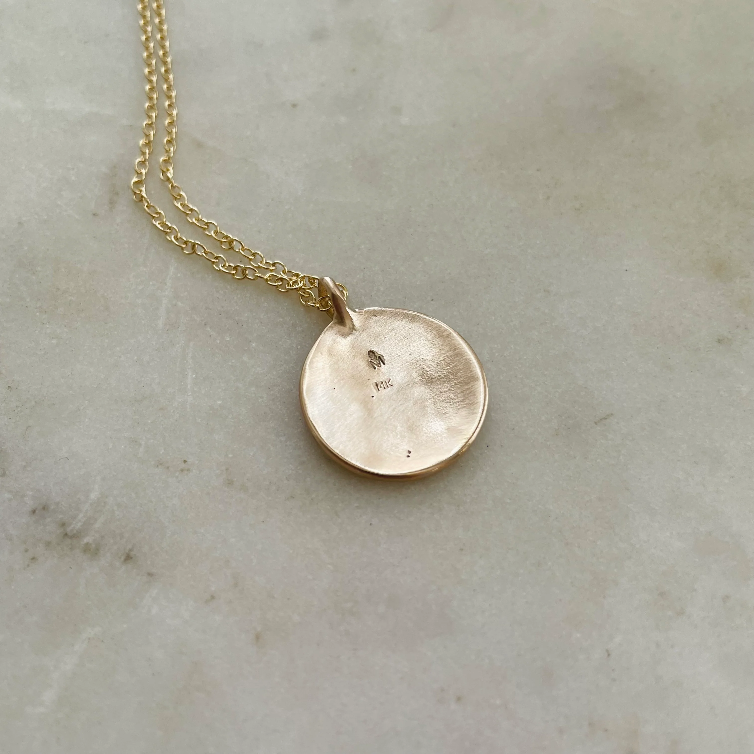 14K GOLD SACRED HEART PENDANT - Image 3