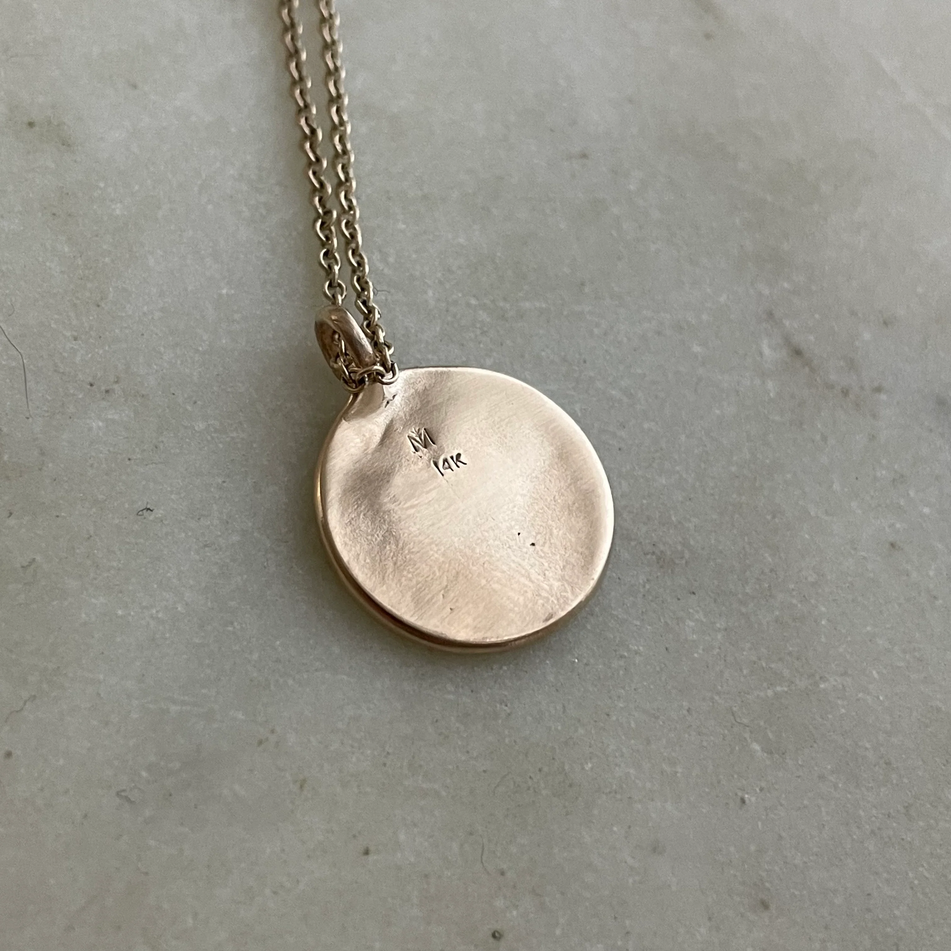 14K GOLD YOU ARE MY SUNSHINE PENDANT — SMALL - Image 3