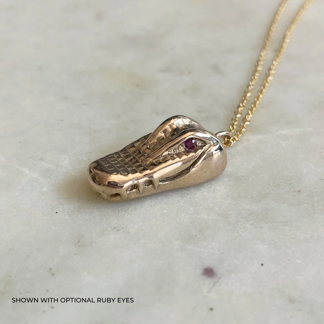 ALLIGATOR PENDANT + BIRTHSTONE EYES - Image 3