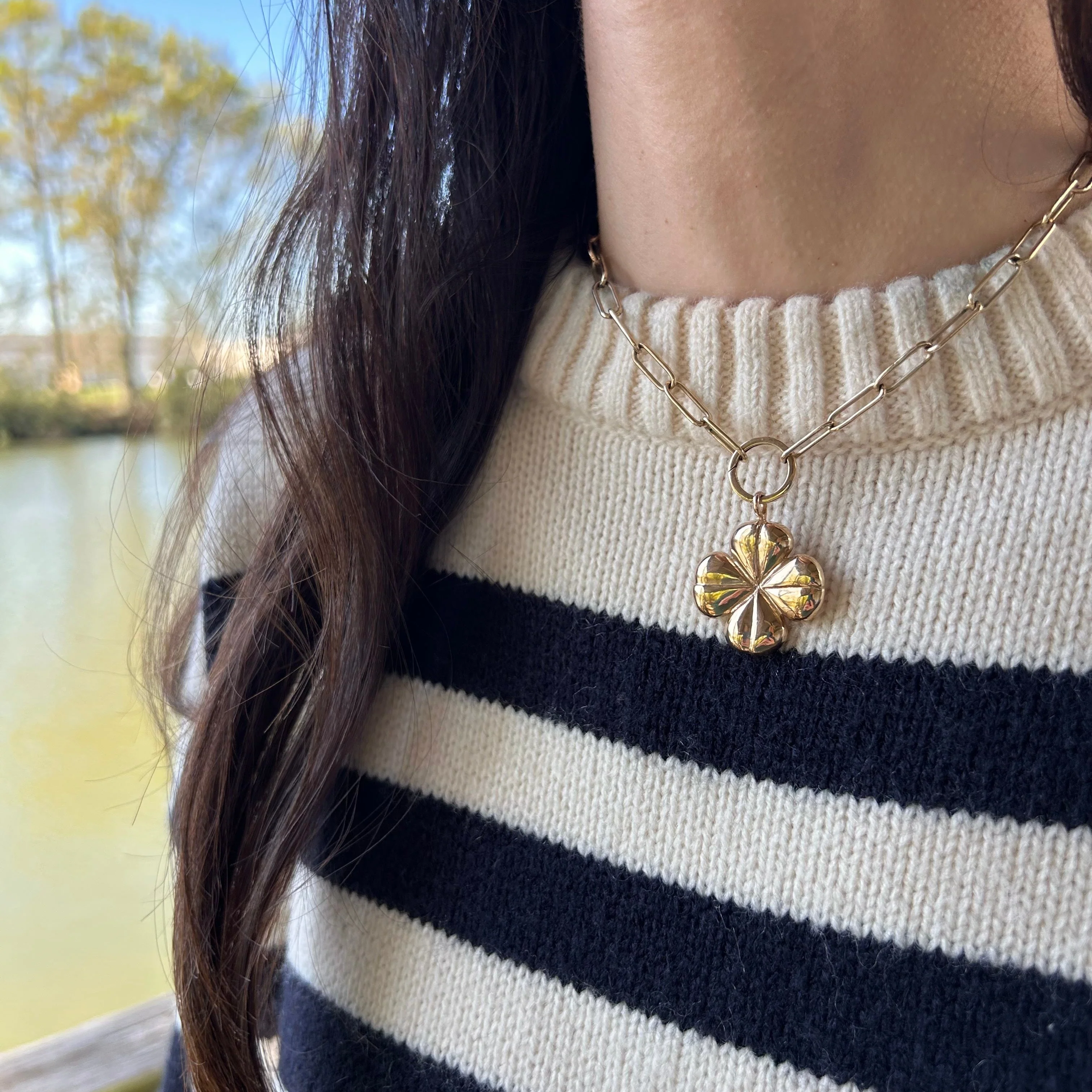 ARCHIVE — FOUR LEAF CLOVER PENDANT — LARGE - Image 4