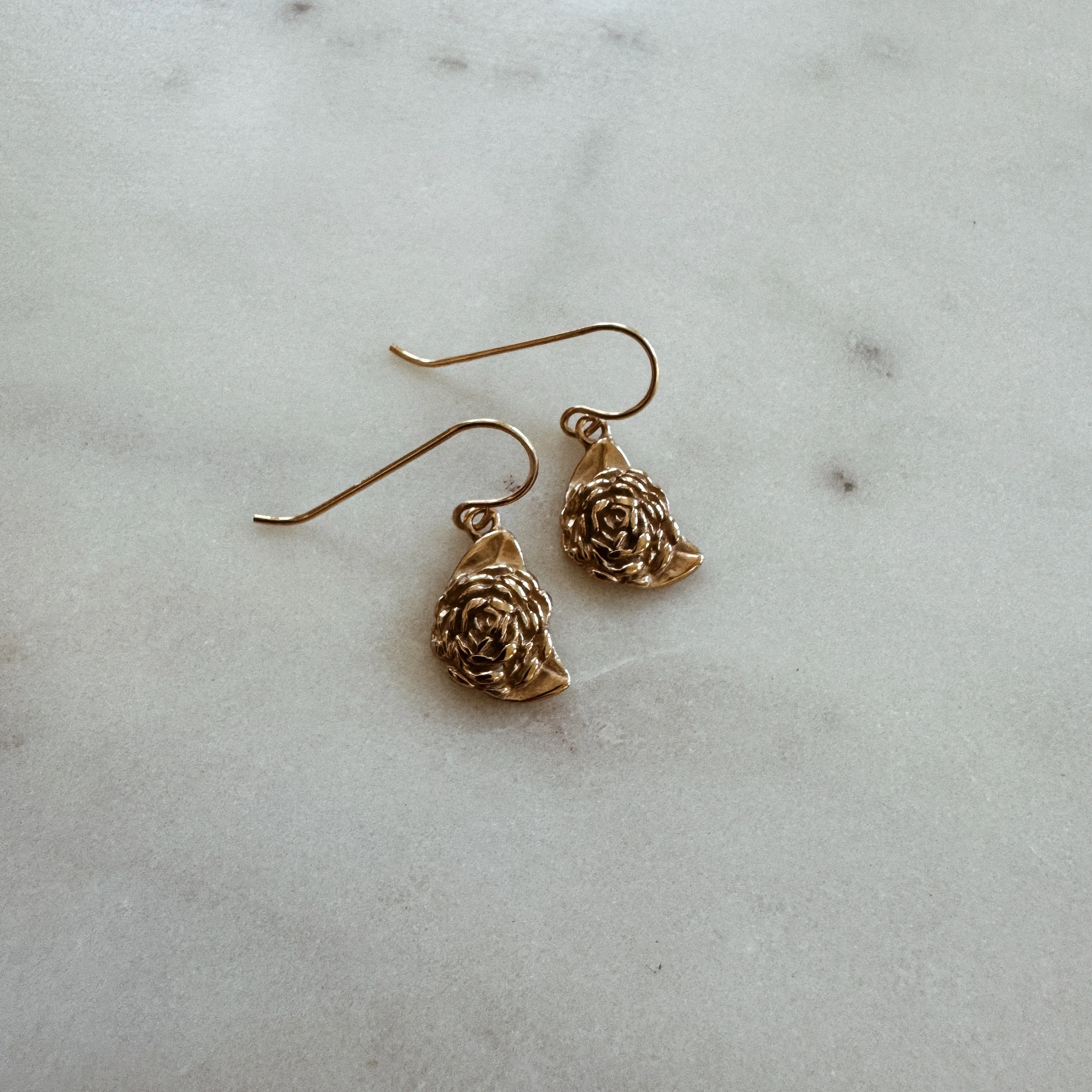 CAMELLIA EARRINGS — SMALL