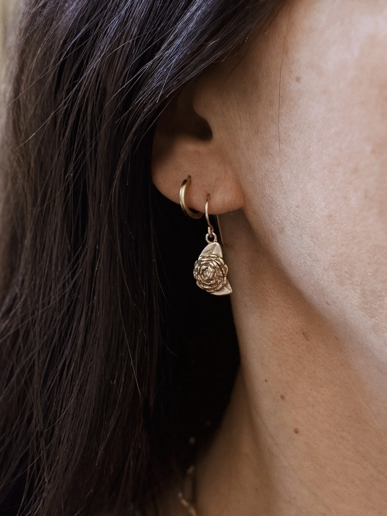CAMELLIA EARRINGS — SMALL - Image 2