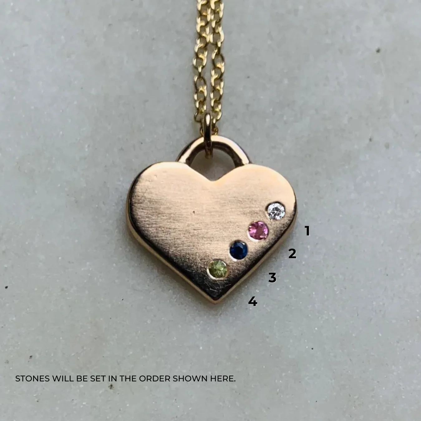 CUSTOMIZE A HEART BIRTHSTONE PENDANT - Image 2