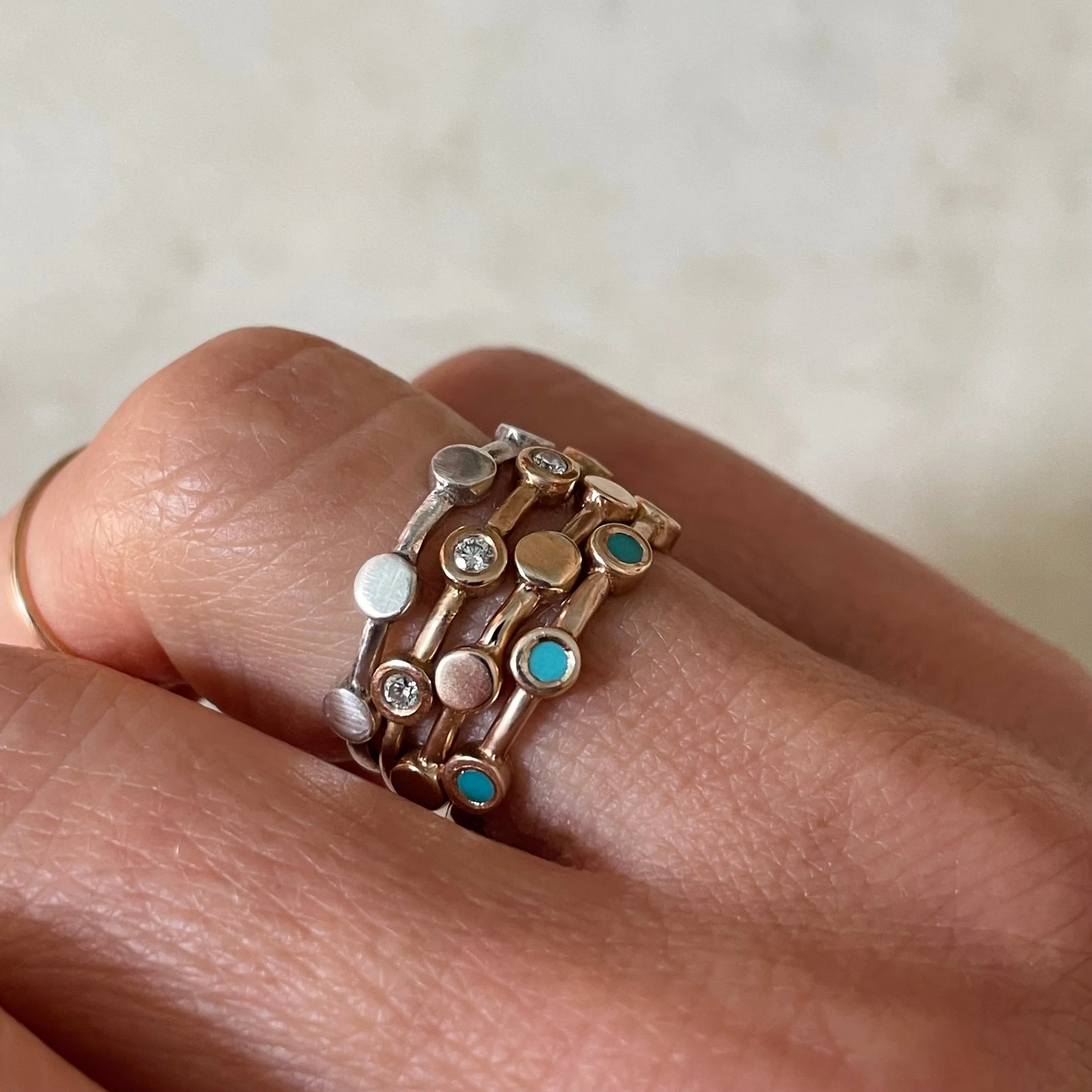 CUSTOMIZE A DOT TO DOT BIRTHSTONE RING - Image 3