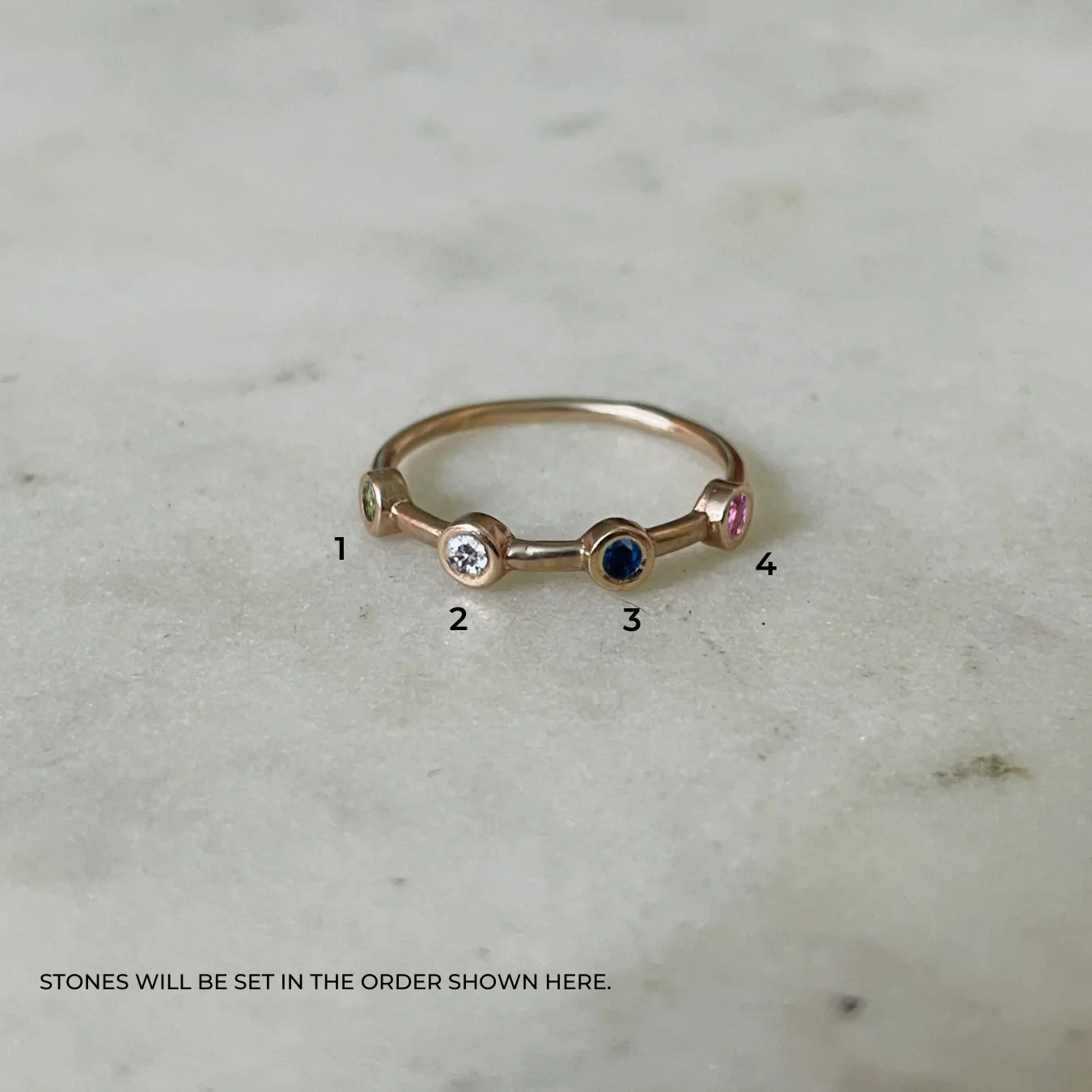 CUSTOMIZE A DOT TO DOT BIRTHSTONE RING - Image 4