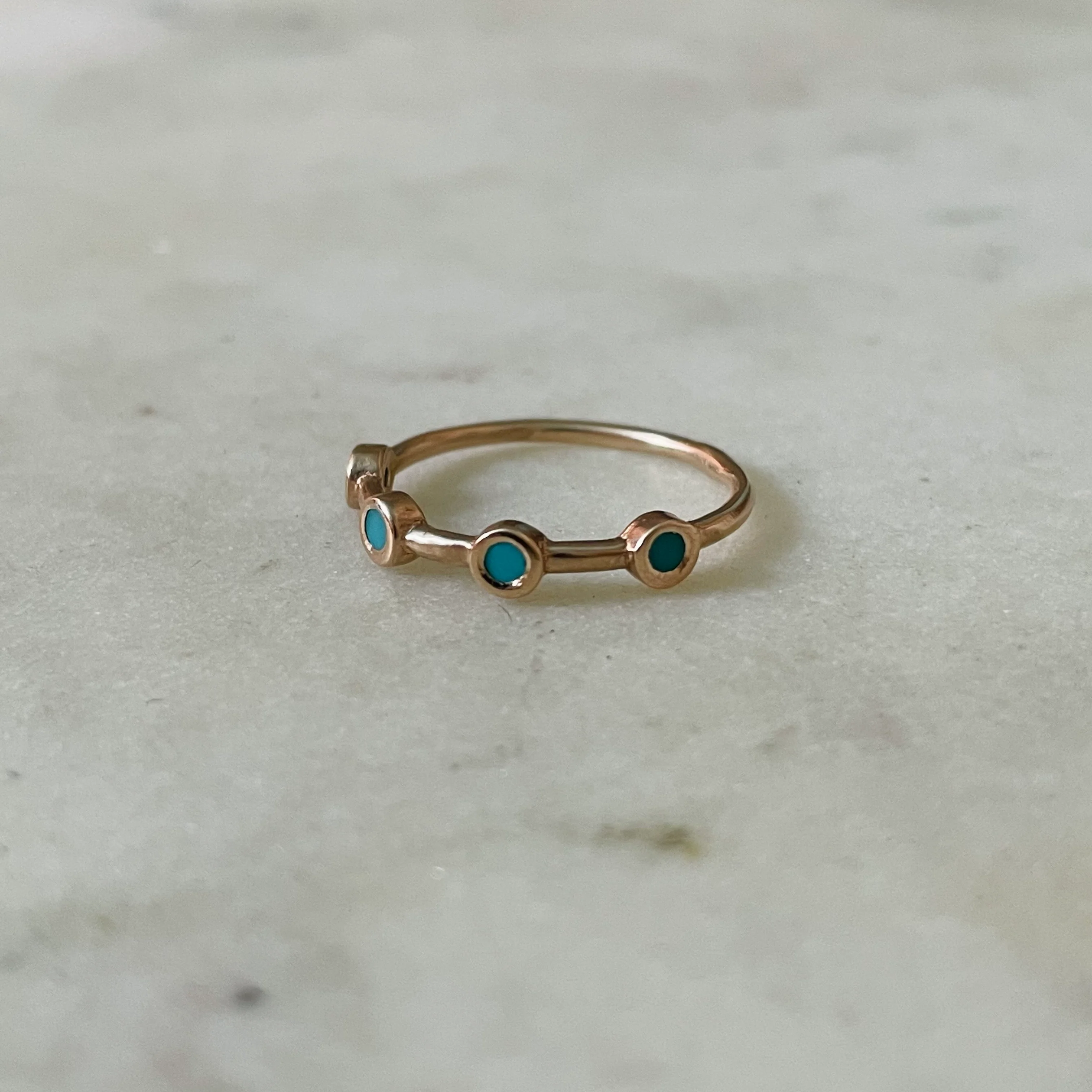 DOT TO DOT RING + TURQUOISE - Image 2