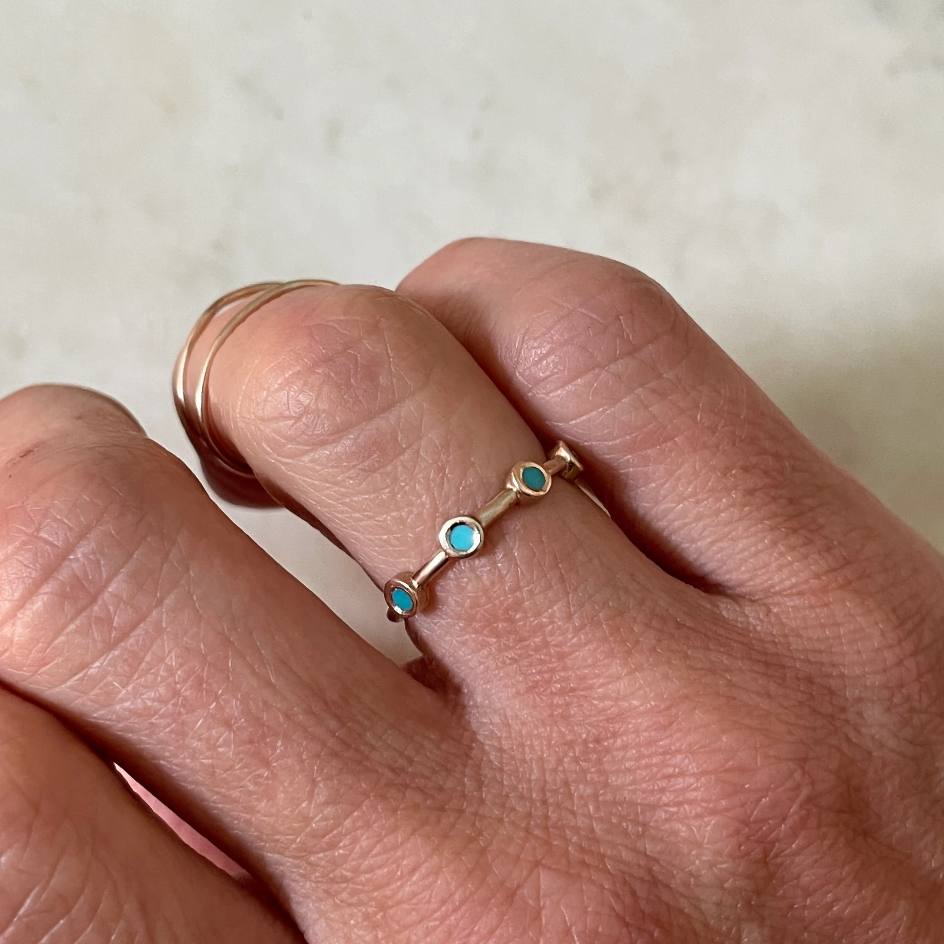 DOT TO DOT RING + TURQUOISE - Image 5