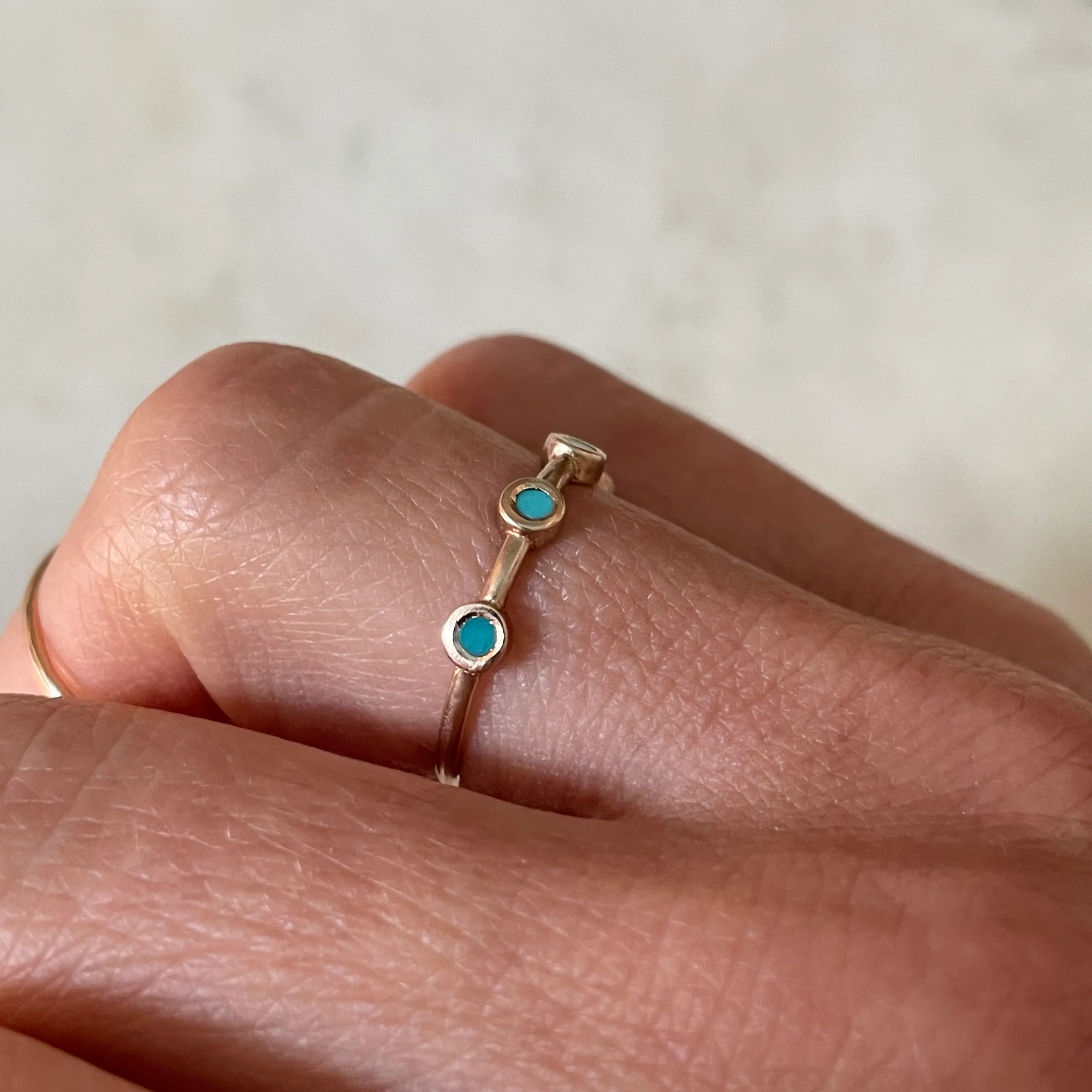 DOT TO DOT RING + TURQUOISE - Image 6