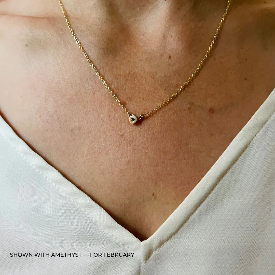 ARCHIVE — GRACE BAR NECKLACE + BIRTHSTONE - Image 10