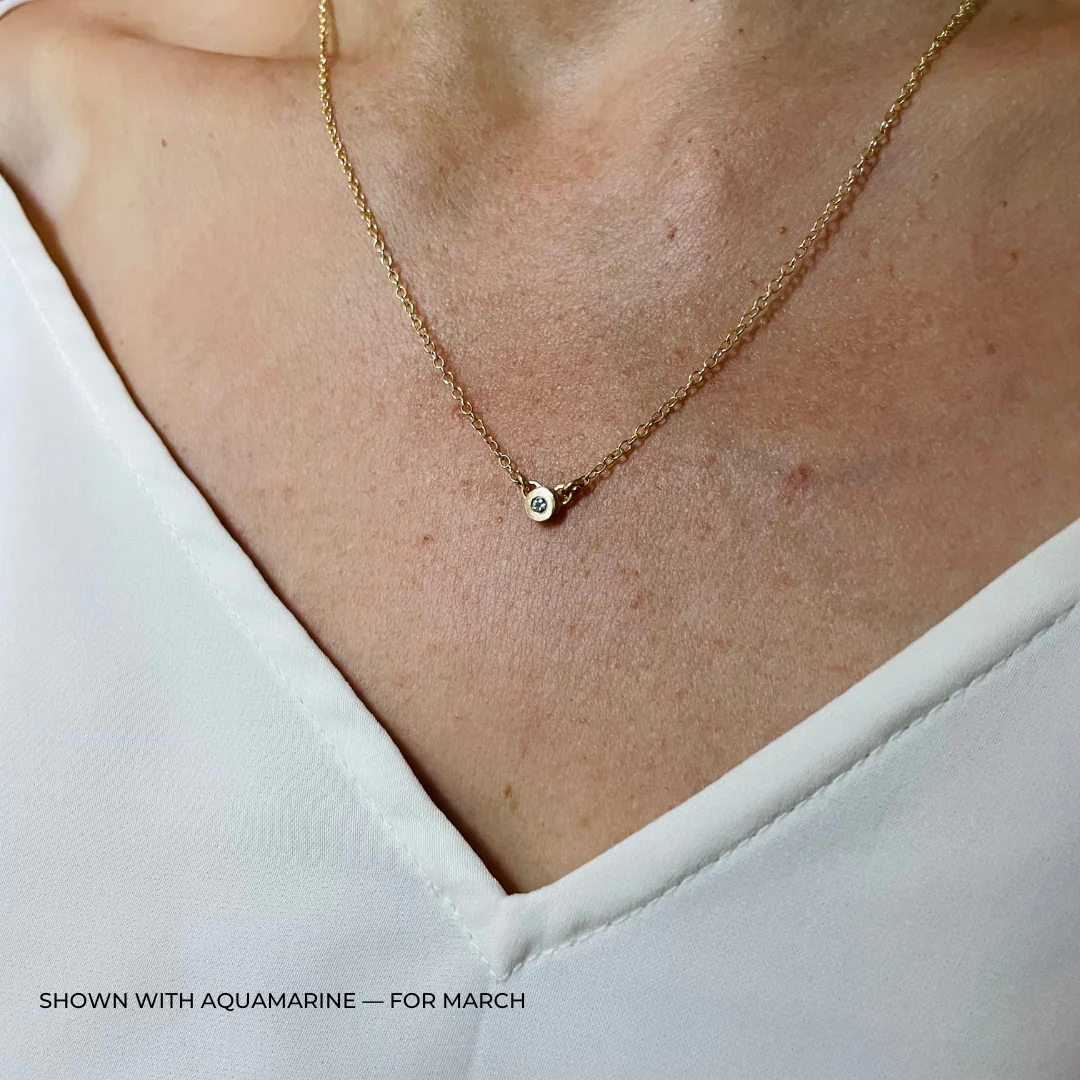 ARCHIVE — GRACE BAR NECKLACE + BIRTHSTONE - Image 13