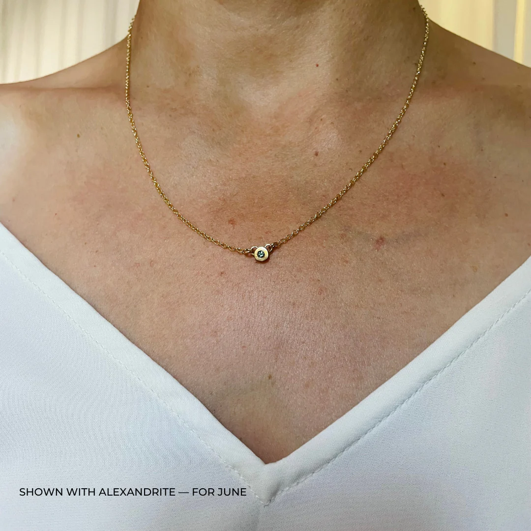 ARCHIVE — GRACE BAR NECKLACE + BIRTHSTONE - Image 22