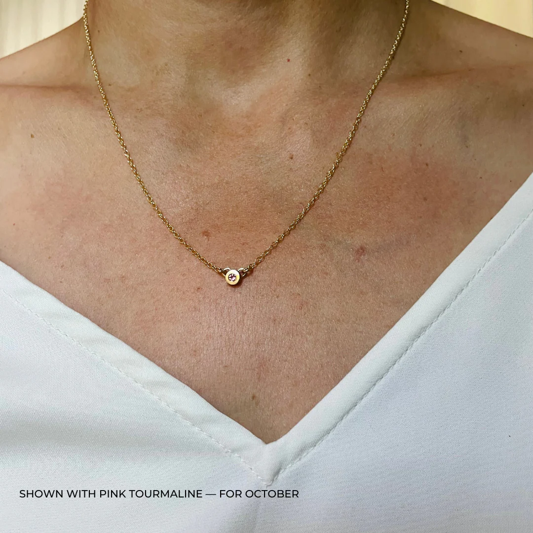 ARCHIVE — GRACE BAR NECKLACE + BIRTHSTONE - Image 34