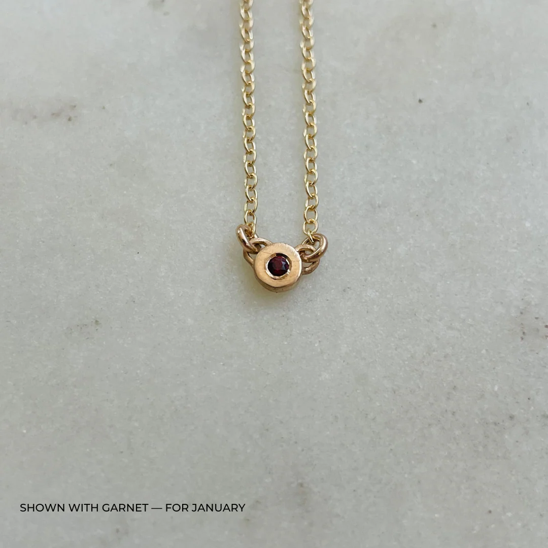 ARCHIVE — GRACE BAR NECKLACE + BIRTHSTONE - Image 5